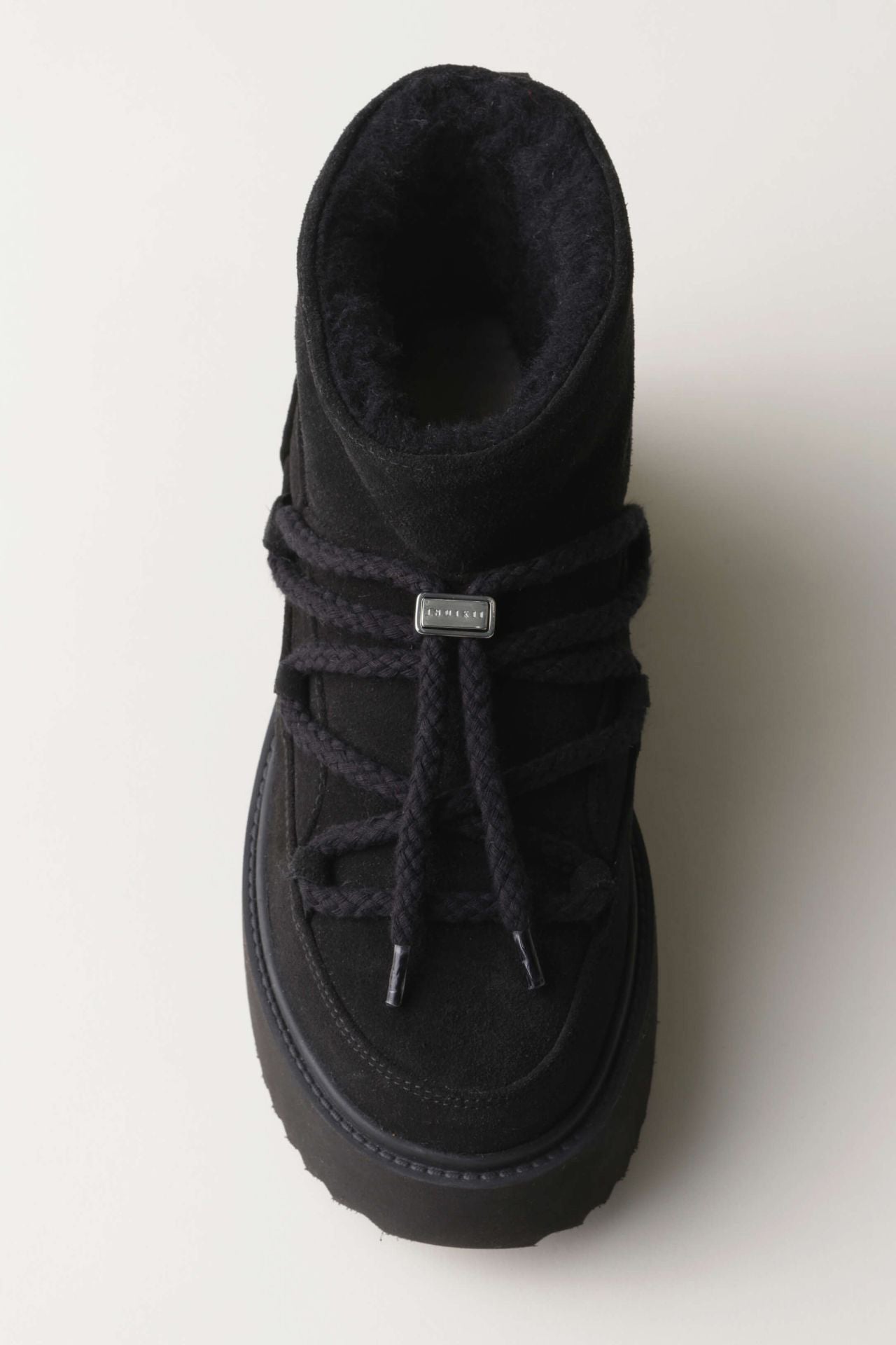 Czarne skórzane buty zimowe Classic Low Platform