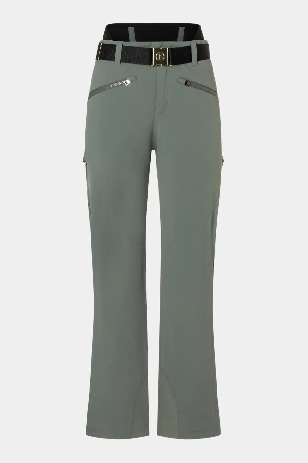 Olive ski pants with belt ILKA1-T