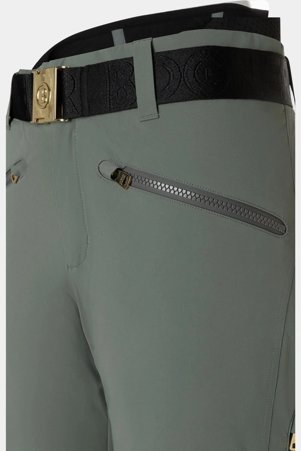 Olive ski pants with belt ILKA1-T