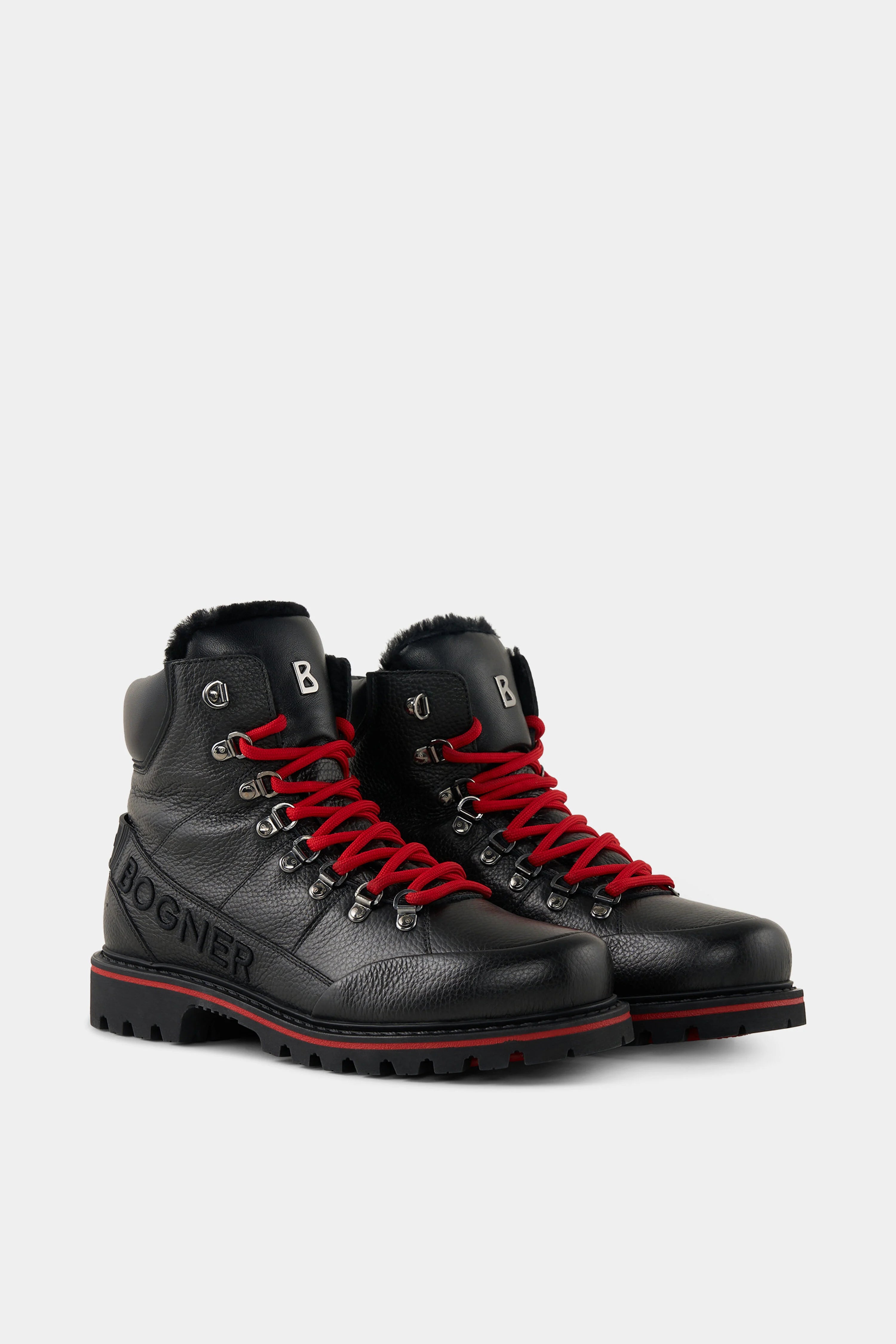 Wysokie buty zimowe skórzane HELSINKI S26