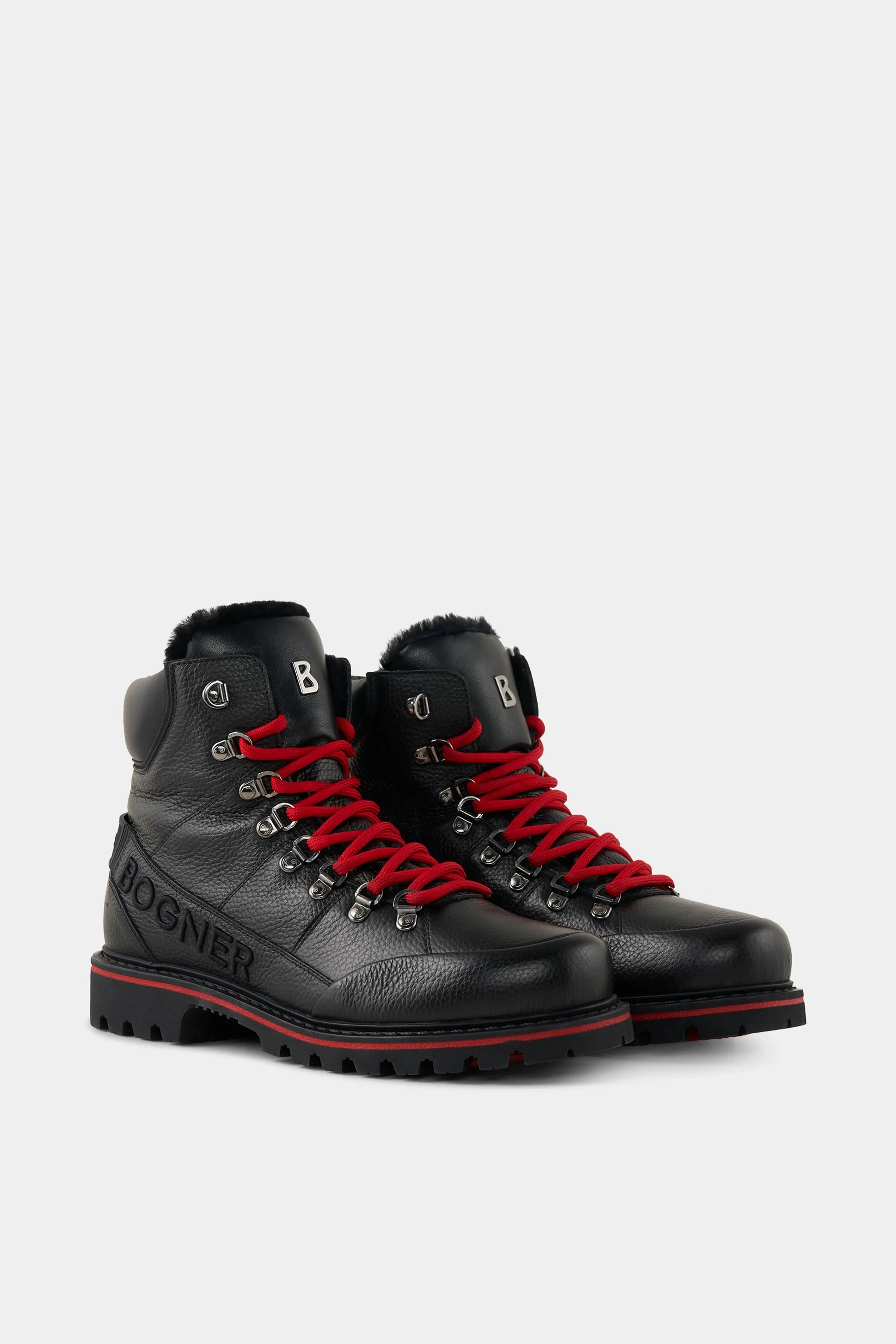 Wysokie buty zimowe skórzane HELSINKI S26