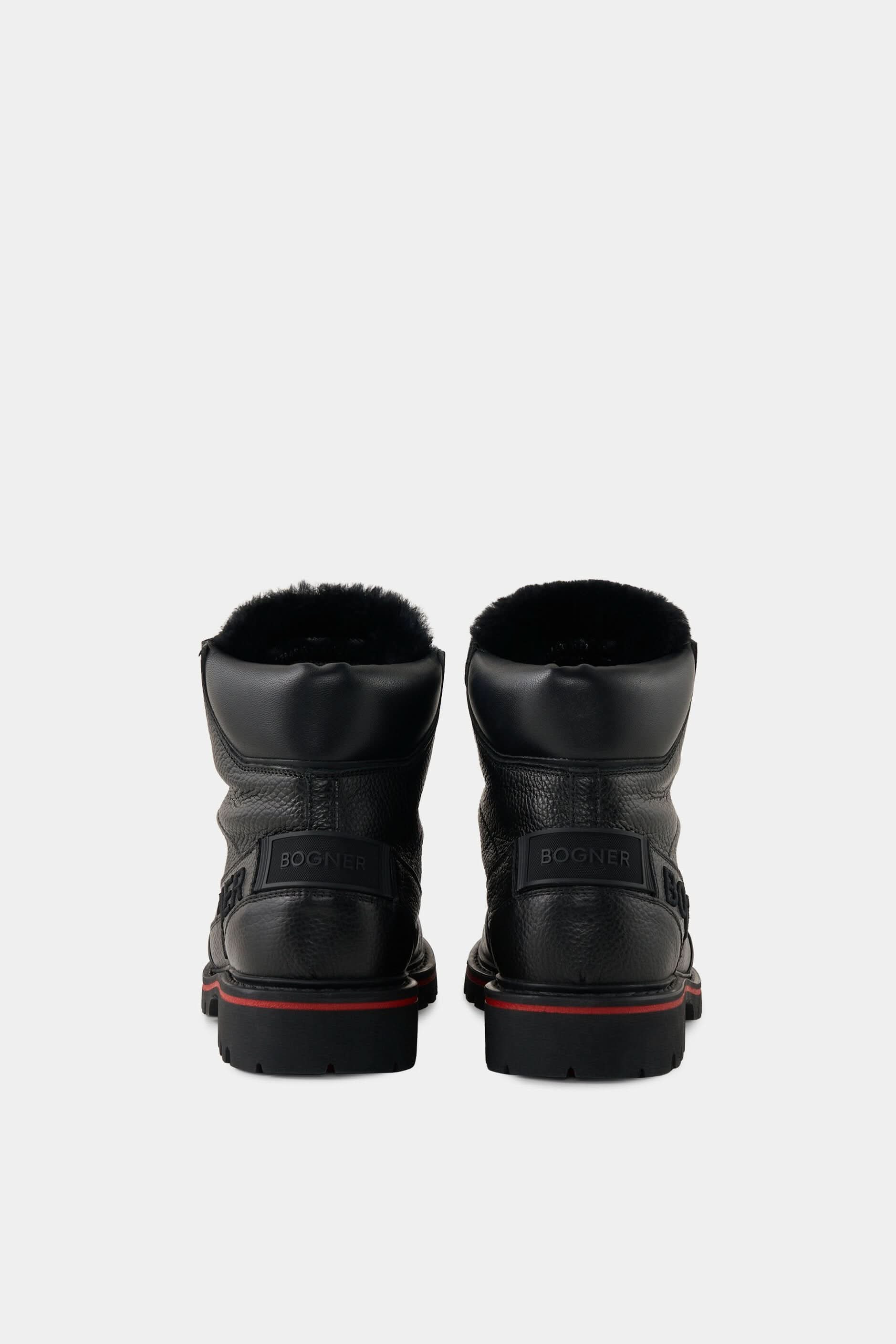 Wysokie buty zimowe skórzane HELSINKI S26