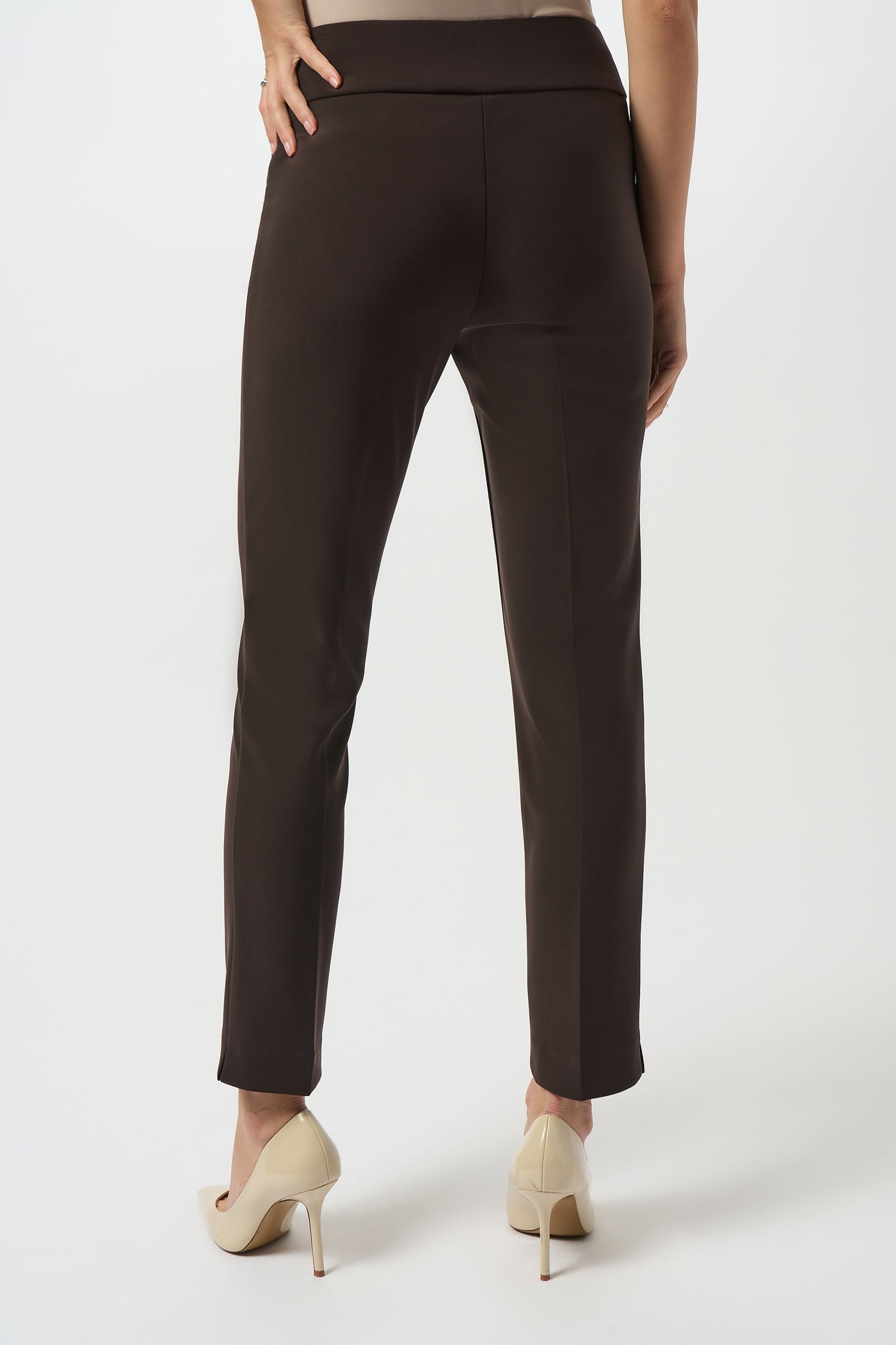 Brązowe spodnie materiałowe Slim Fit