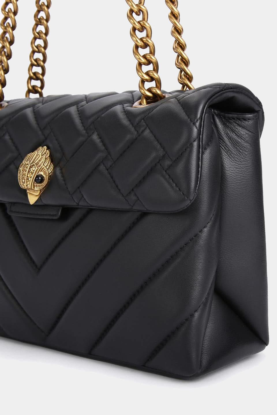 Black Quilted Leather Kensington Handbag