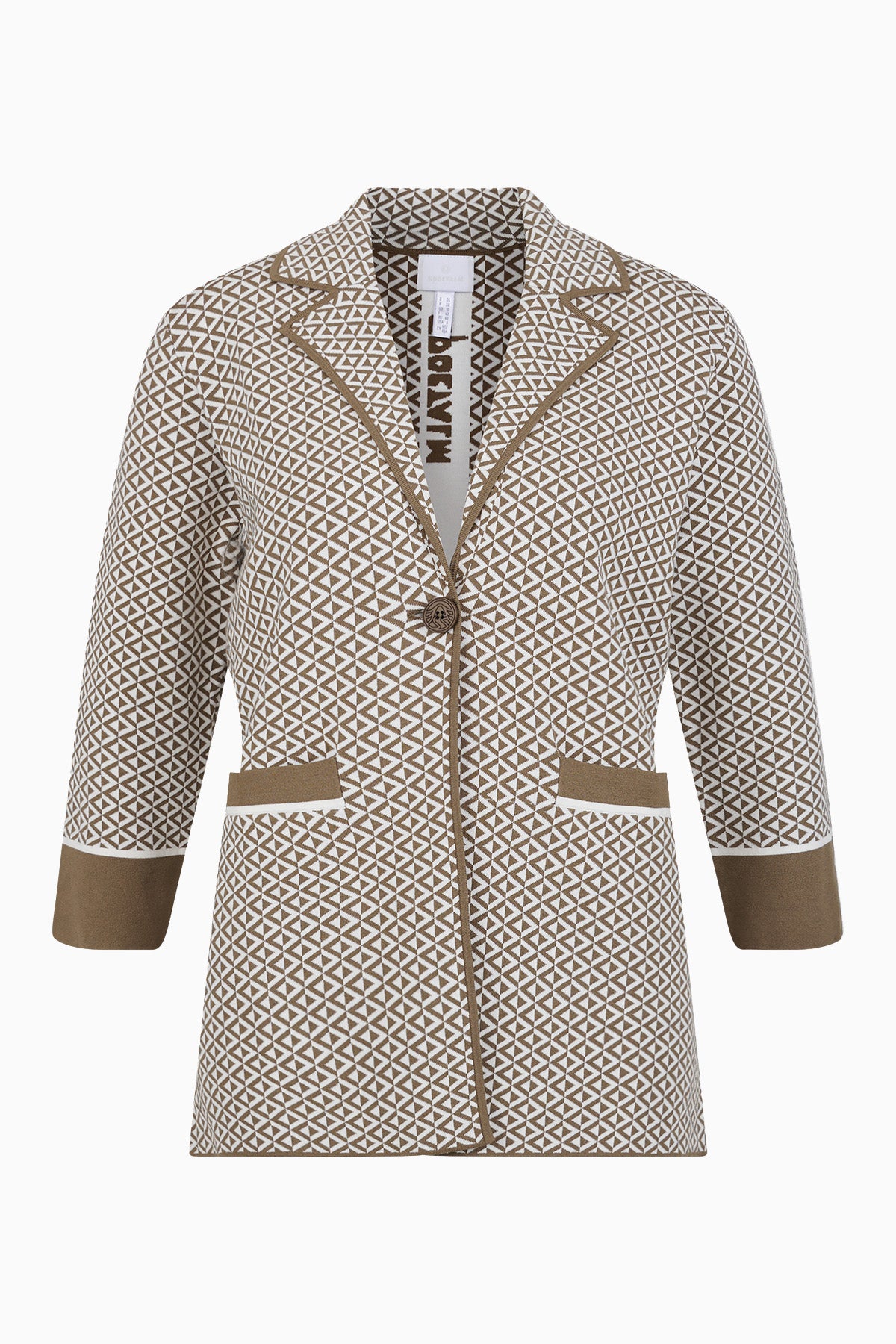 Brązowa marynarka z wiskozy Solar