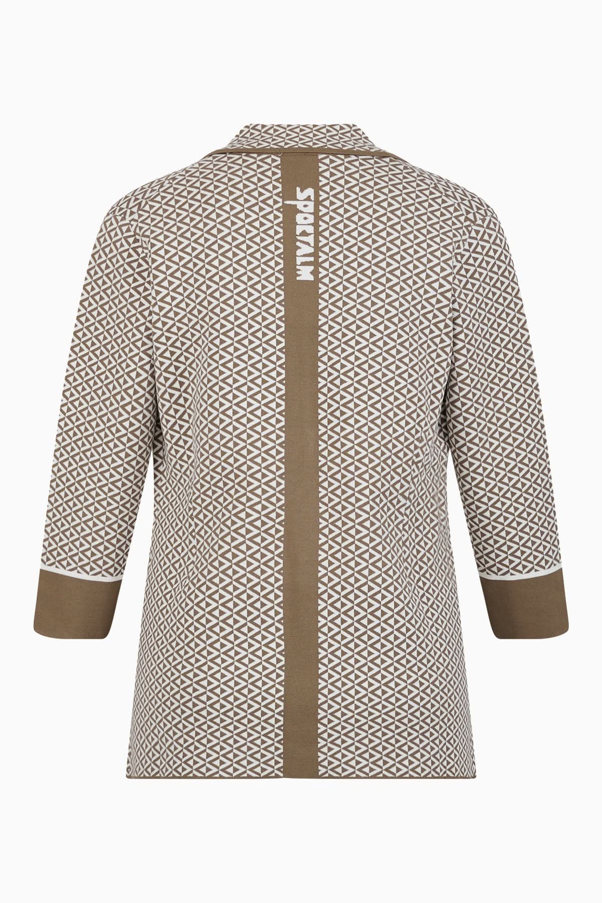 Brown viscose blazer by Solar