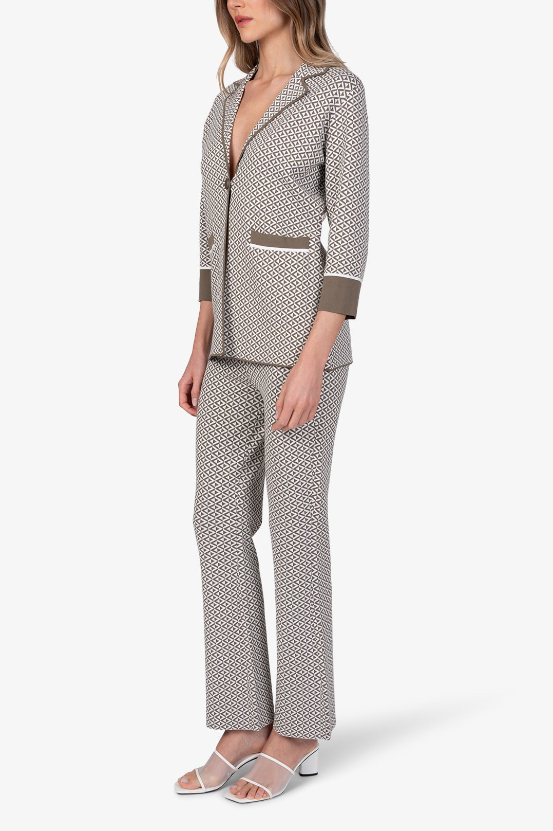 Brązowa marynarka z wiskozy Solar