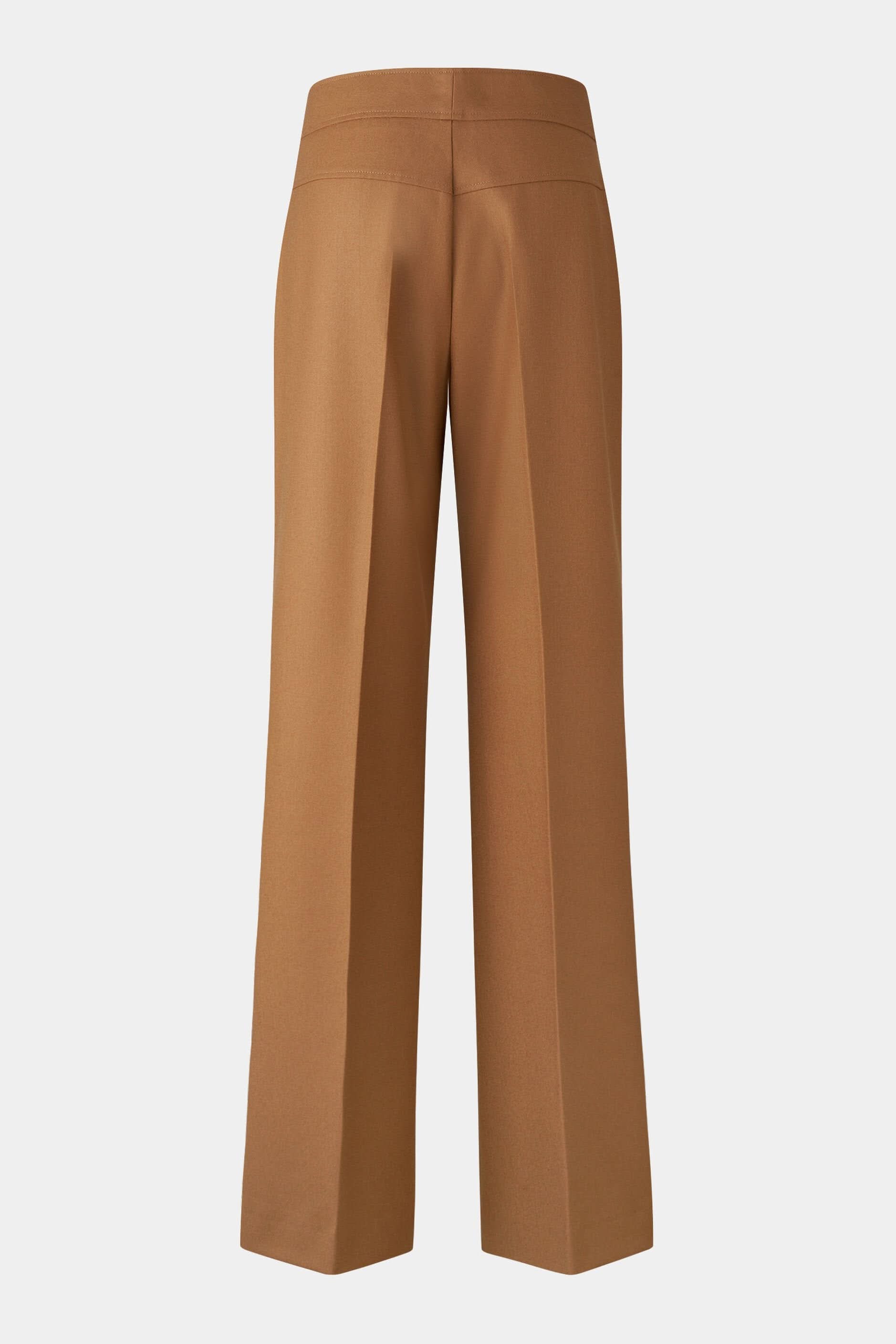 Hermia trousers made of pure wool in walnut color HERMIA