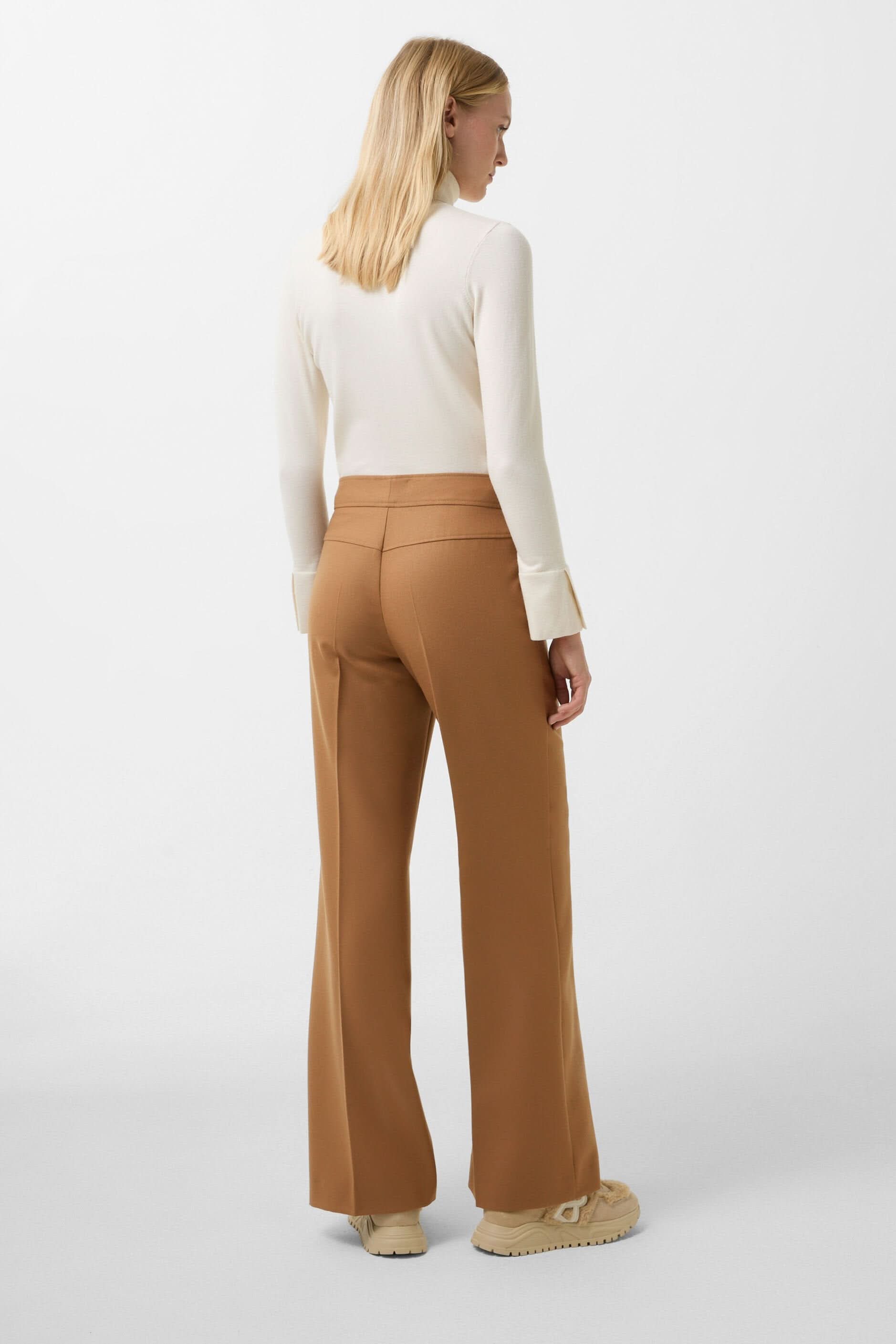 Hermia trousers made of pure wool in walnut color HERMIA