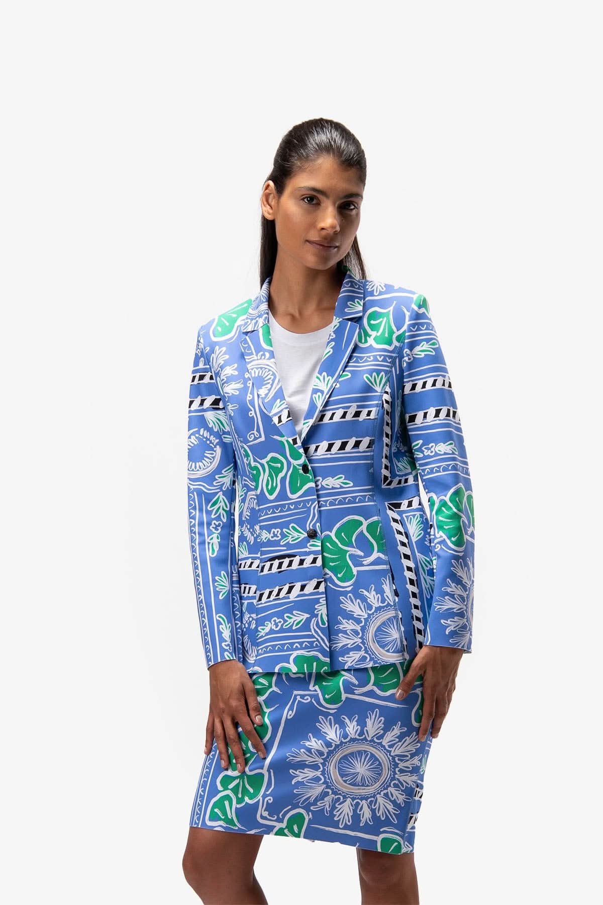 Blue Couple print jacket