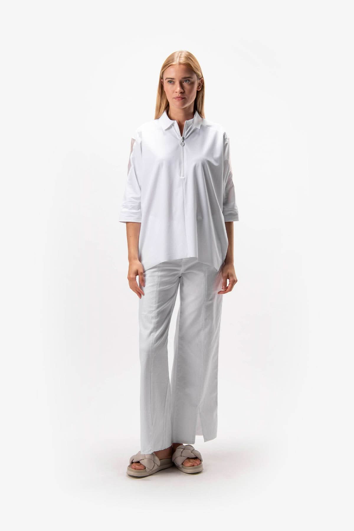White Urbino summer trousers
