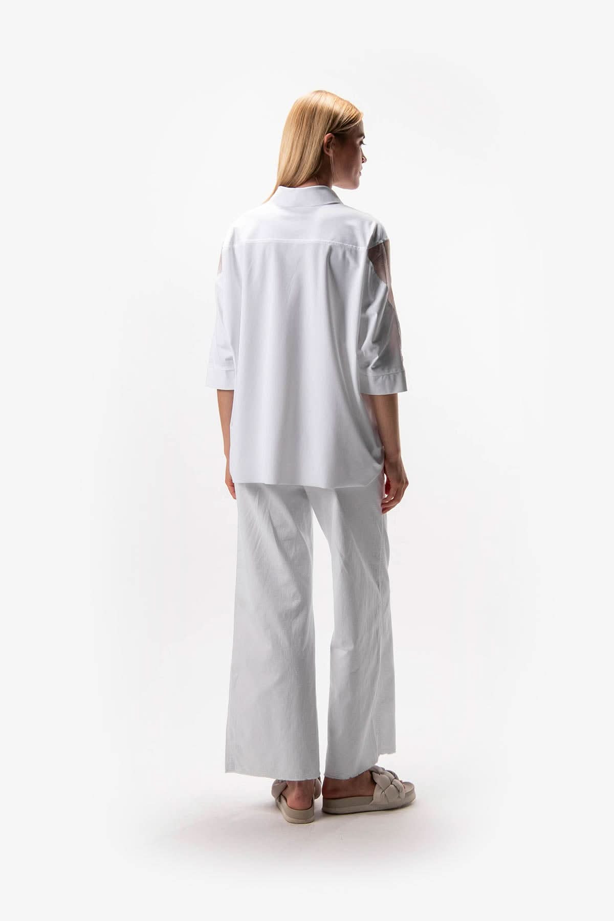 White Urbino summer trousers