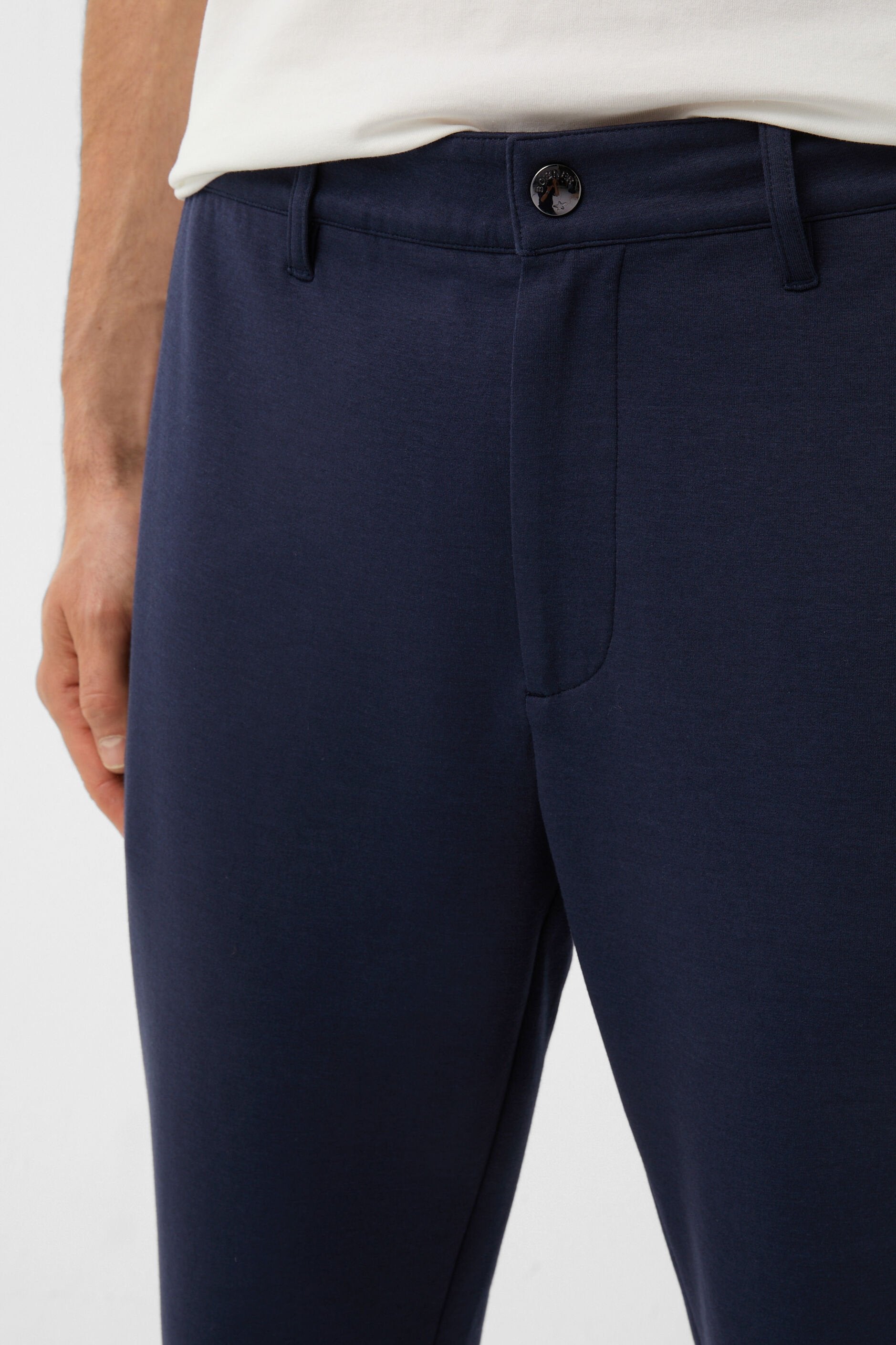 Granatowe spodnie jogger RILEY