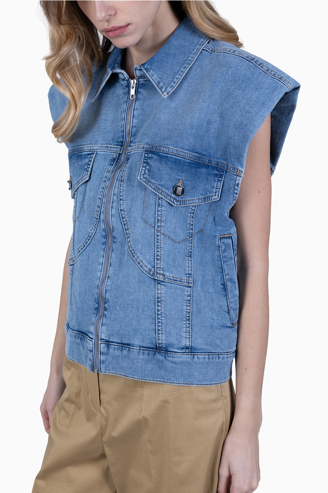 Jeansowa kamizelka Bald