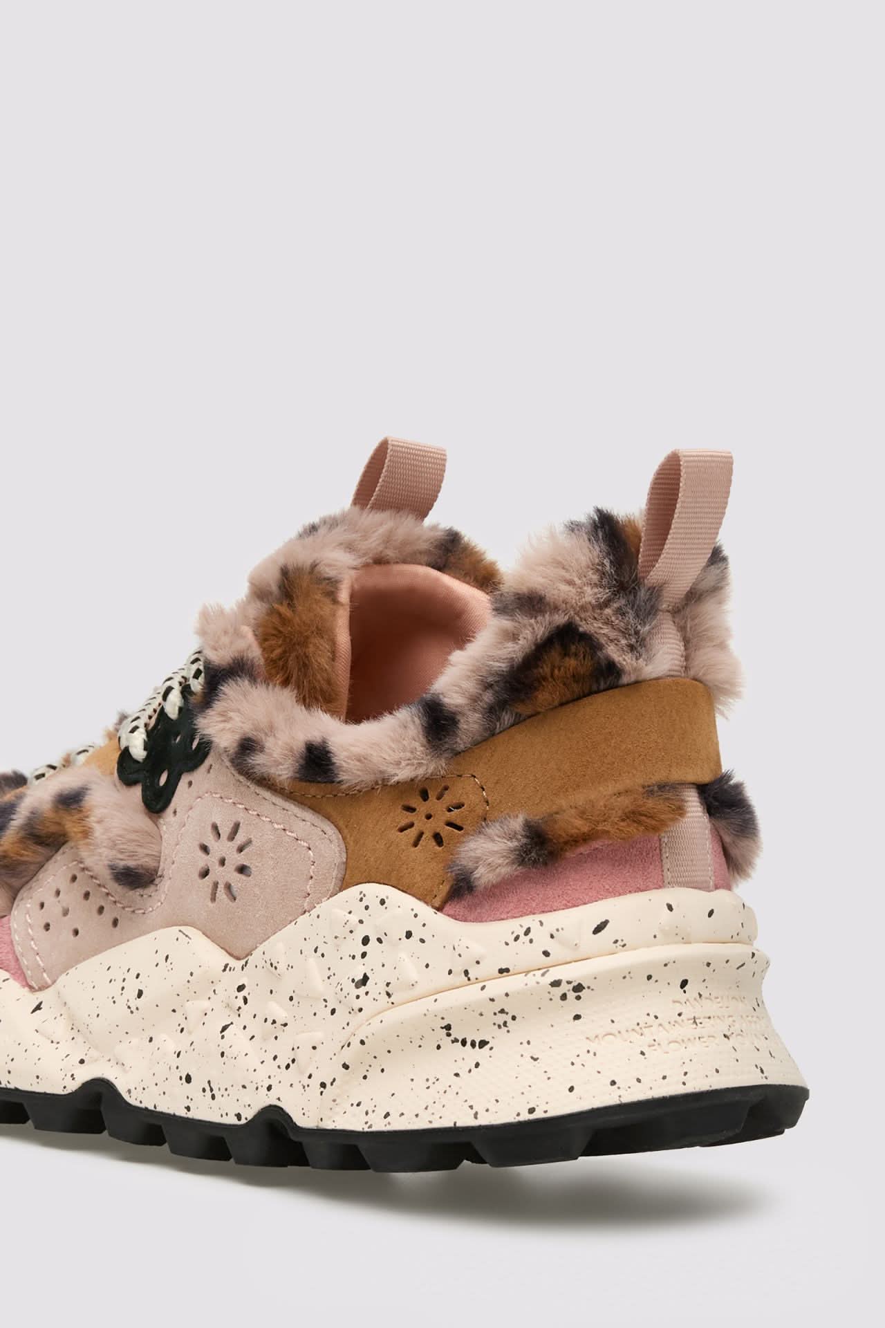 KOTETSU UNI Suede/Ecofur sneakers