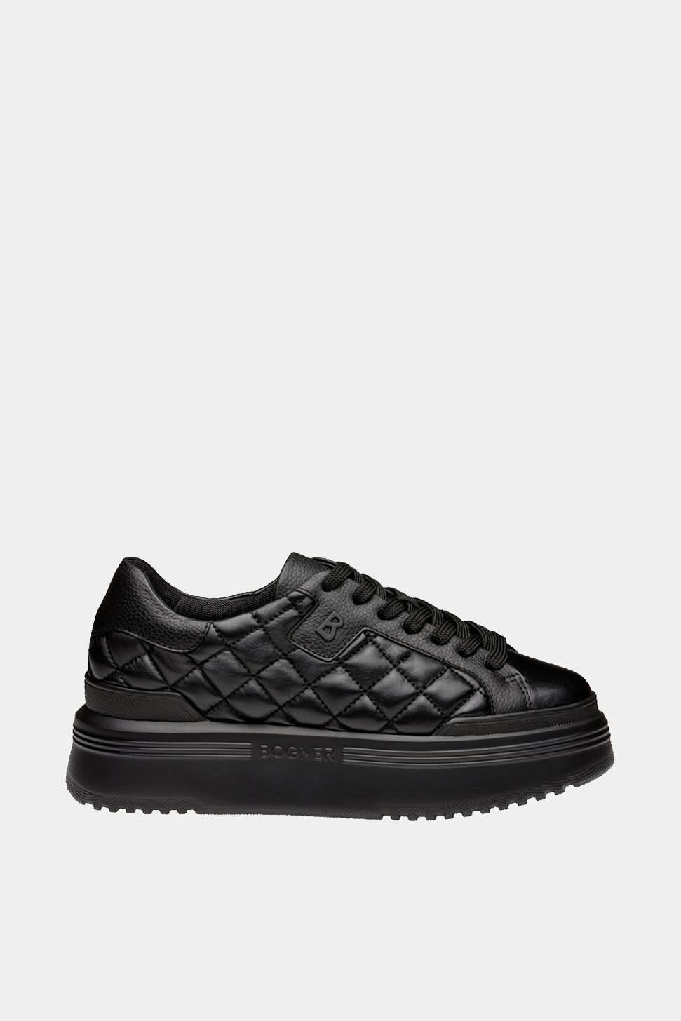 Black leather sneakers NEW YORK 8