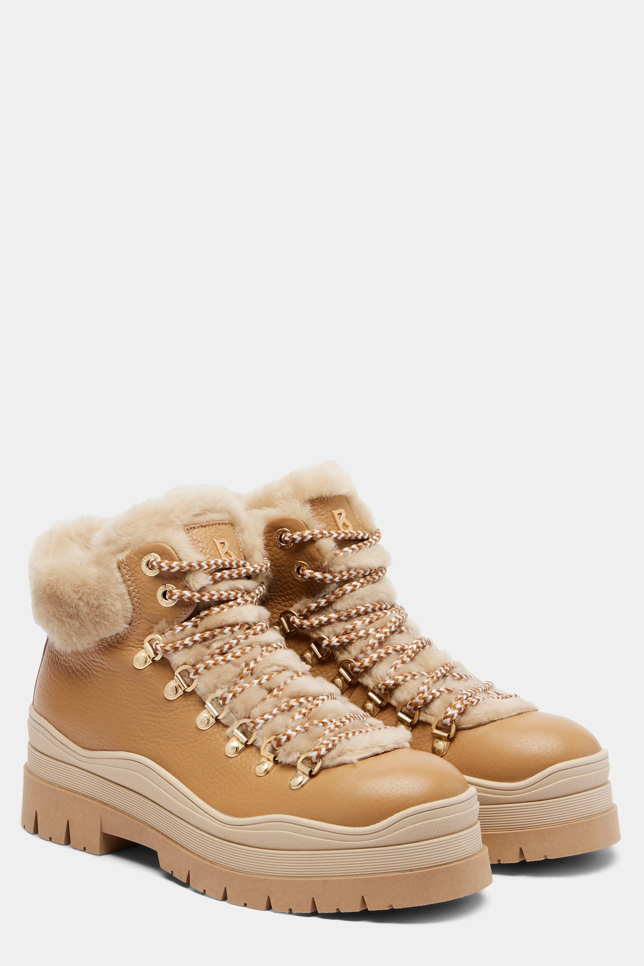 Wysokie buty zimowe skórzane AROSA 9A