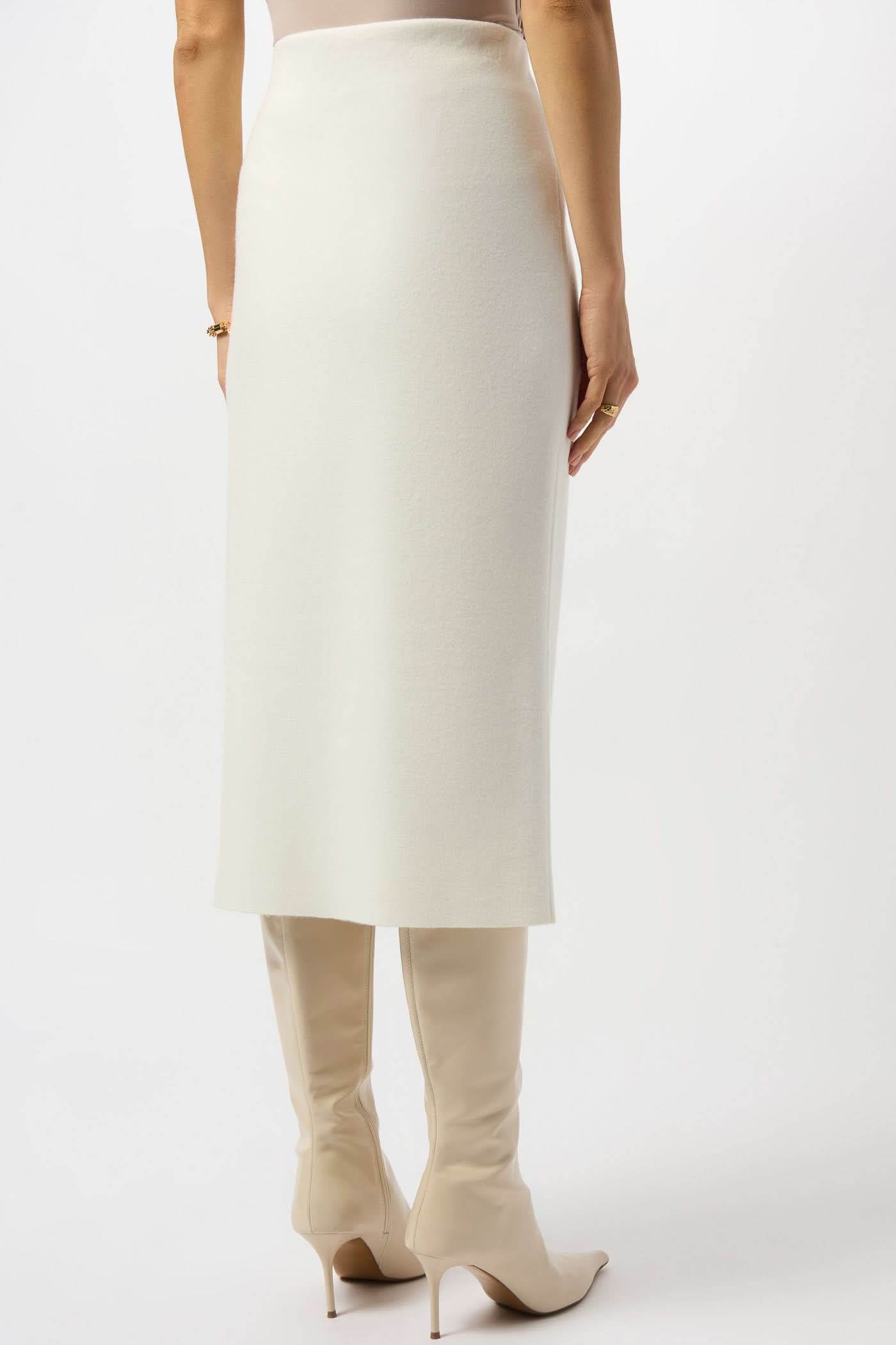 Vanilla knit midi skirt