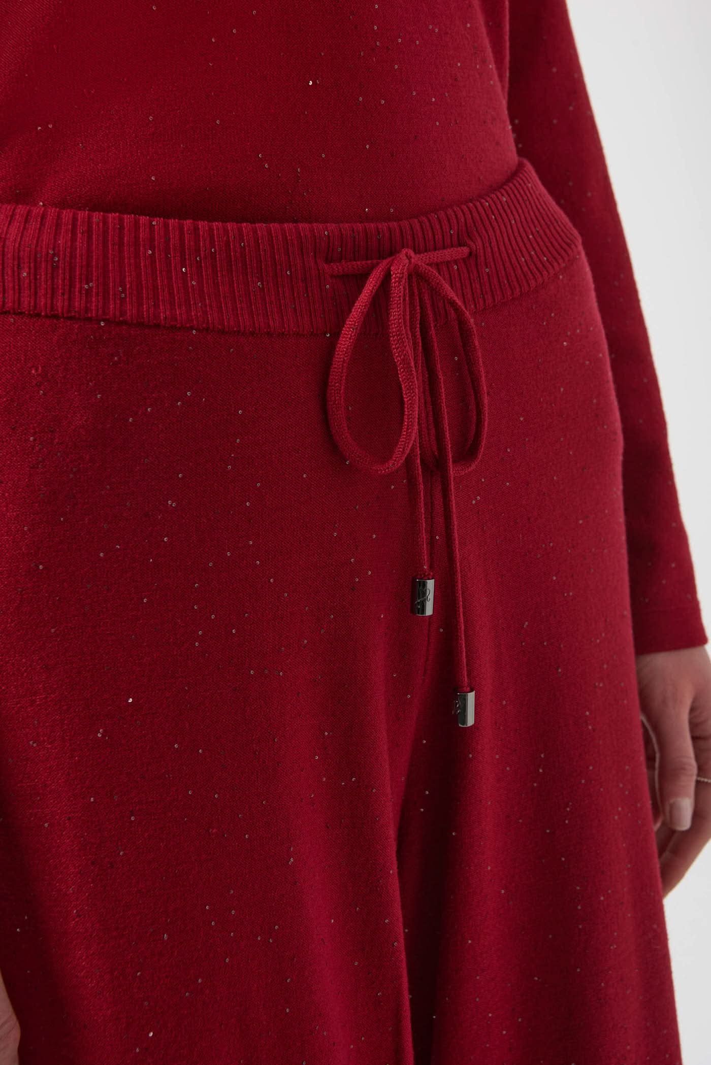 Red knit pants