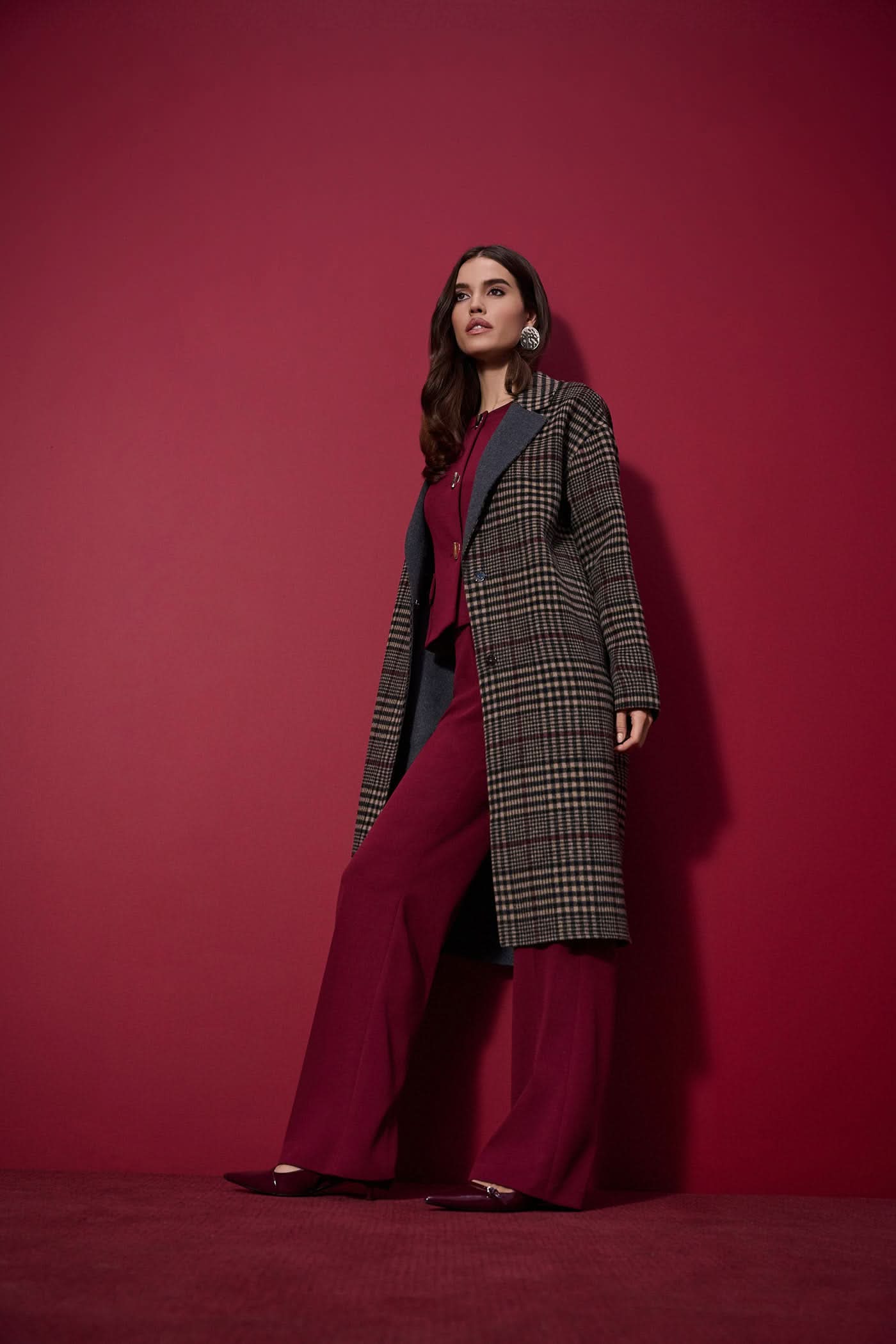 Caramel double-sided wool coat