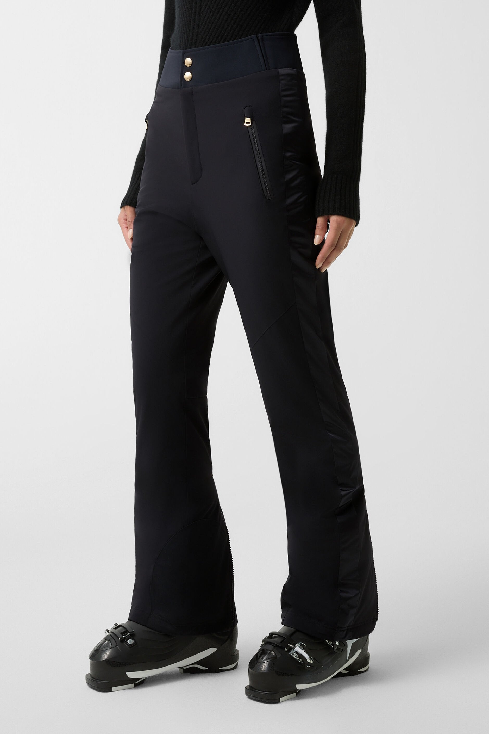 Czarne spodnie narciarskie z paskiem ILLMA-T