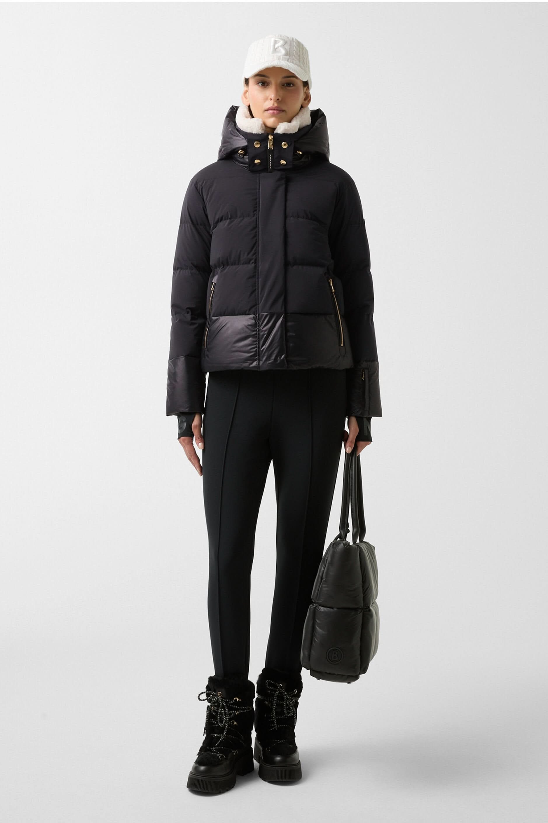 Black ski jacket MAJA-D