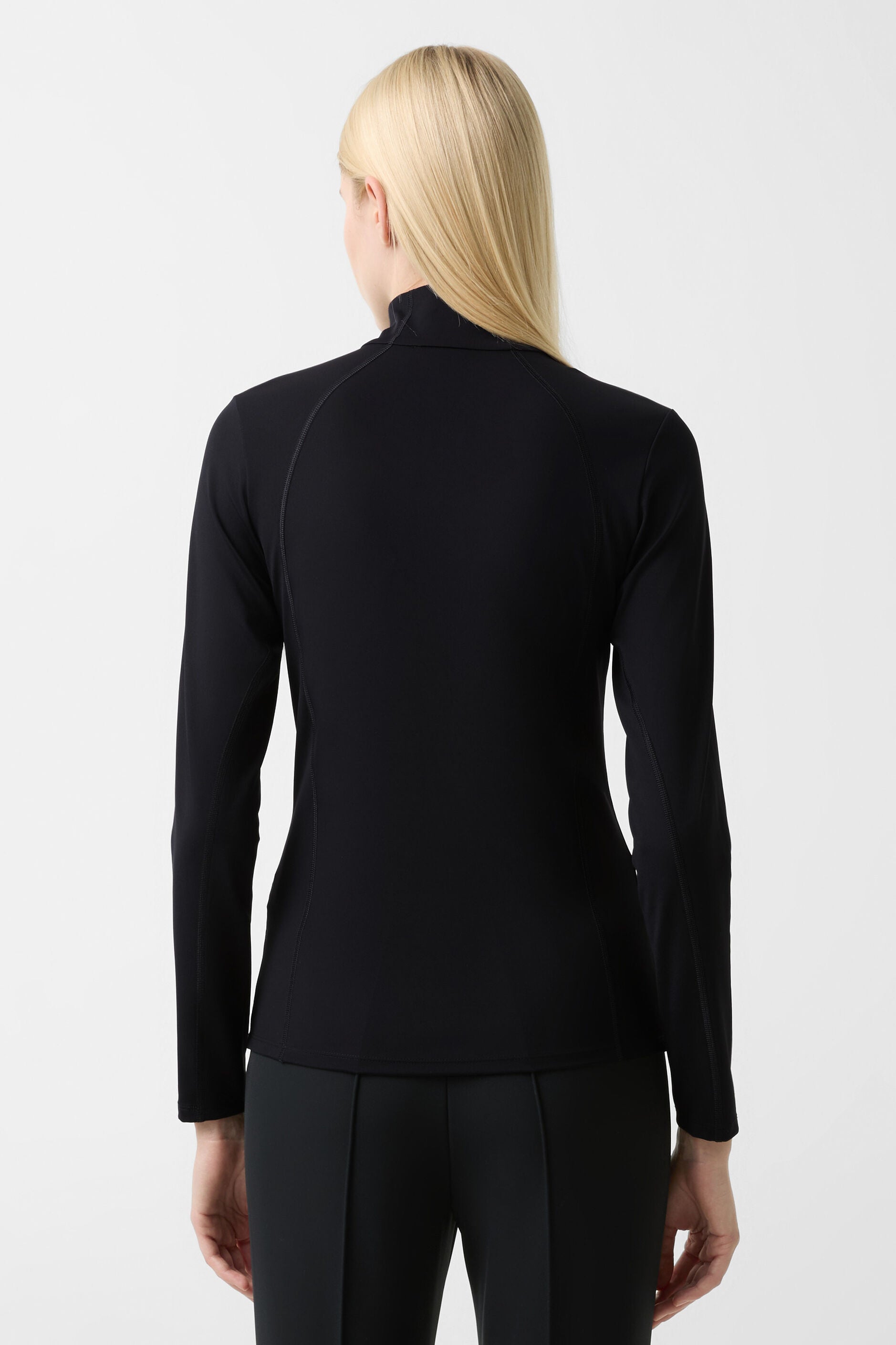 Black ski turtleneck with 1/2 zipper MEDITA2