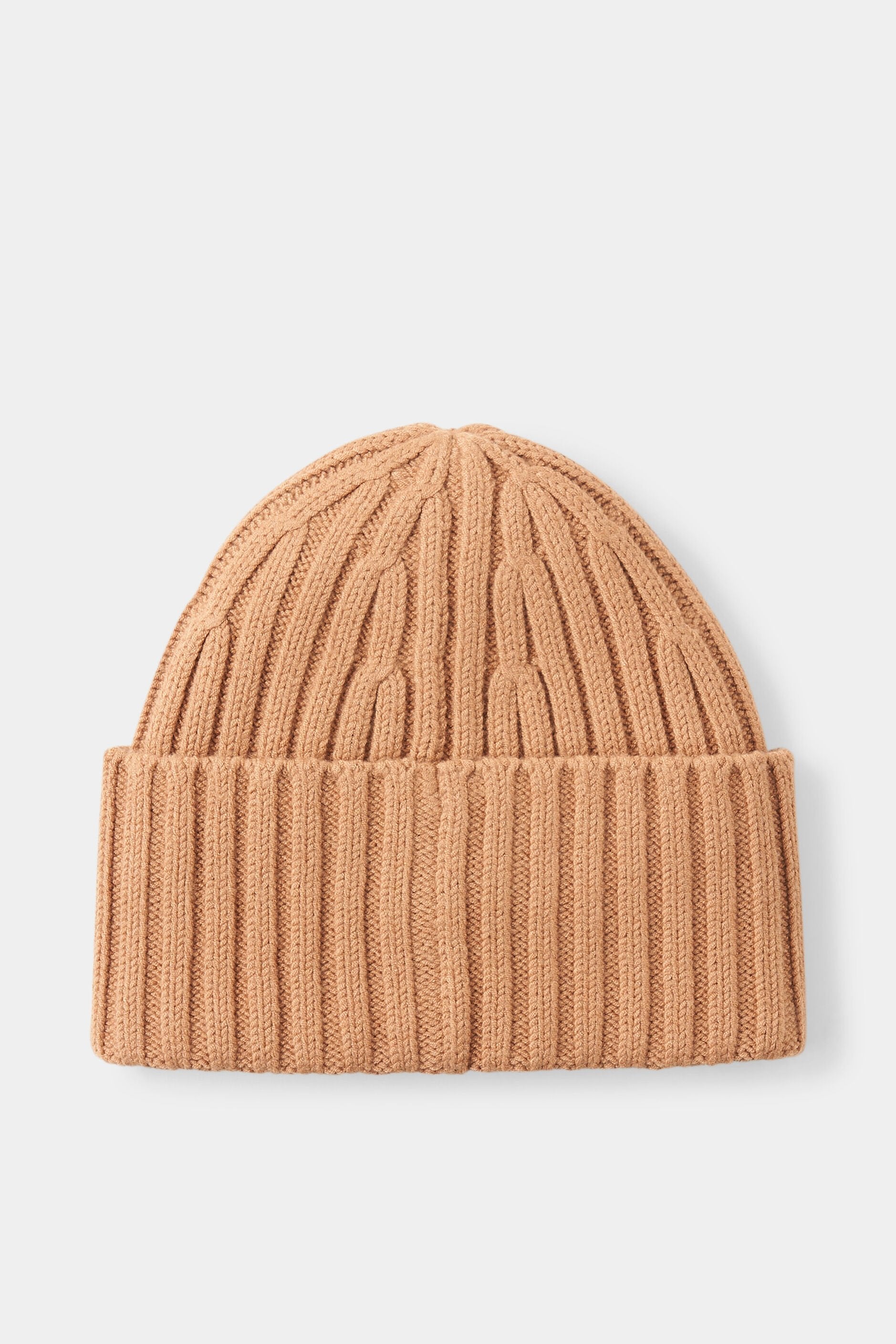 Beżowa czapka z wełną BONY