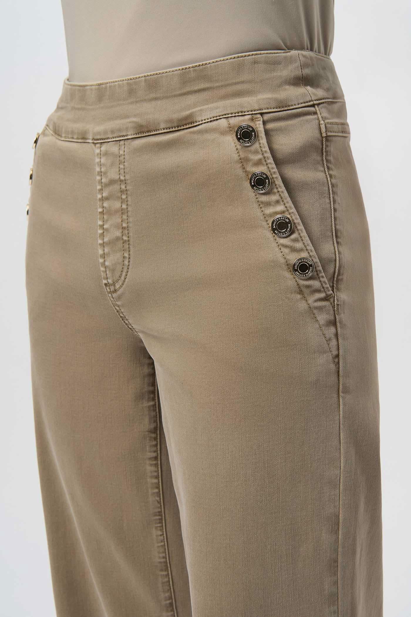 Beige wide-leg jeans