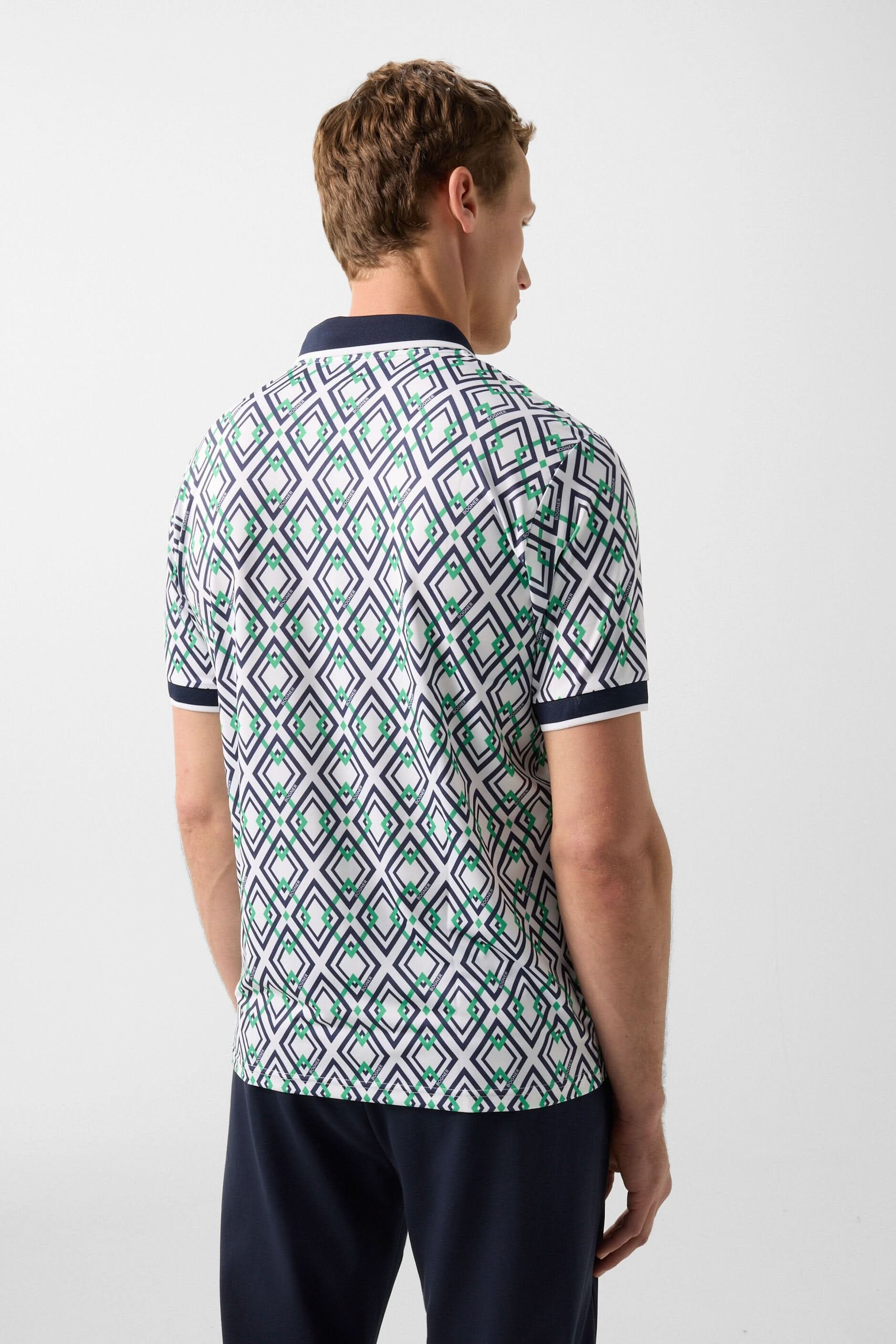 Blue-green VALENTIN functional polo shirt