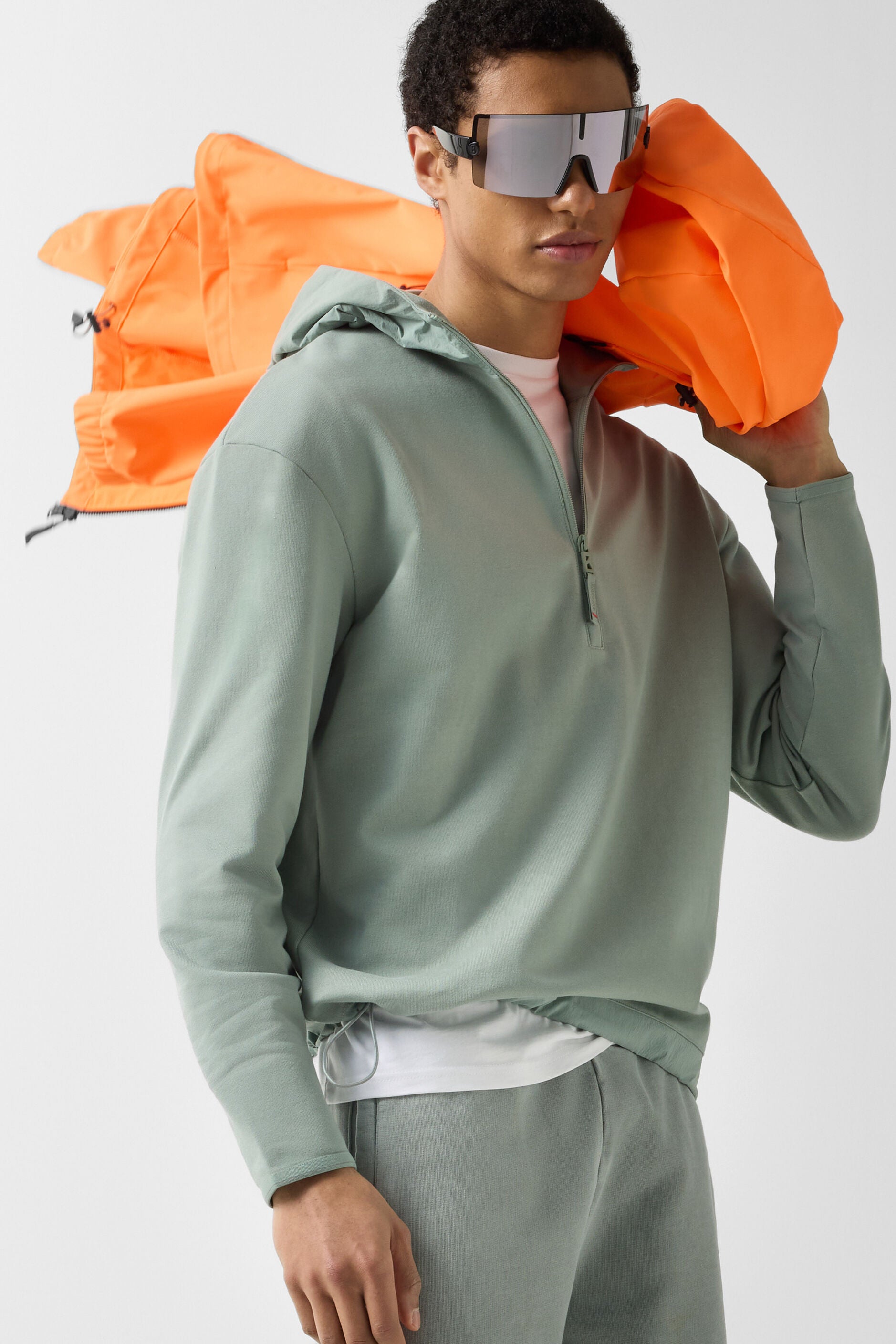 Zielona bluza z kapturem DAVID