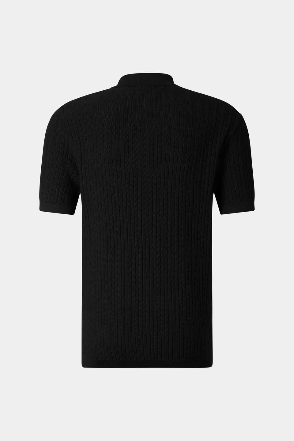 Black TOBIAS knitted polo shirt