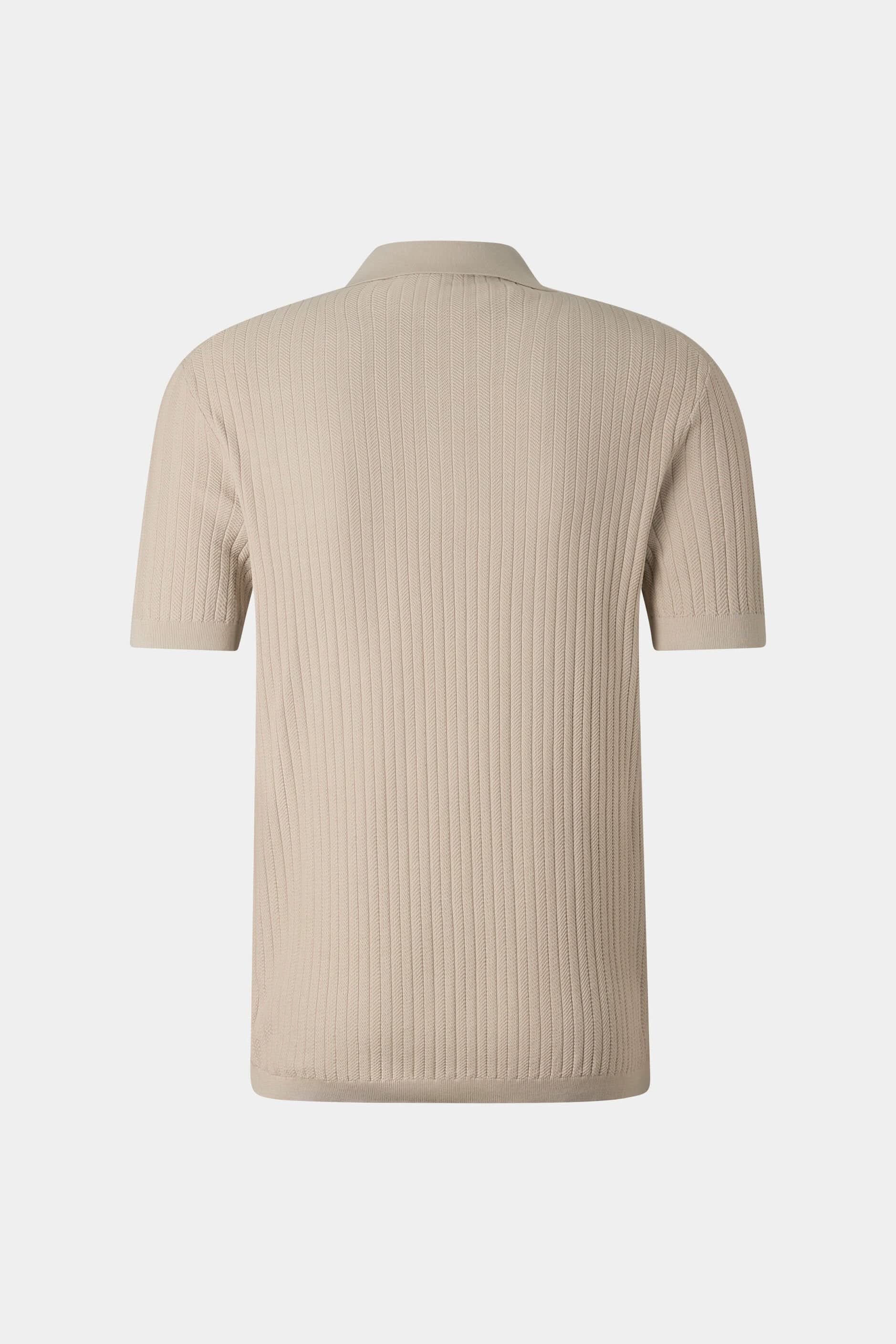 TOBIAS beige knitted polo shirt
