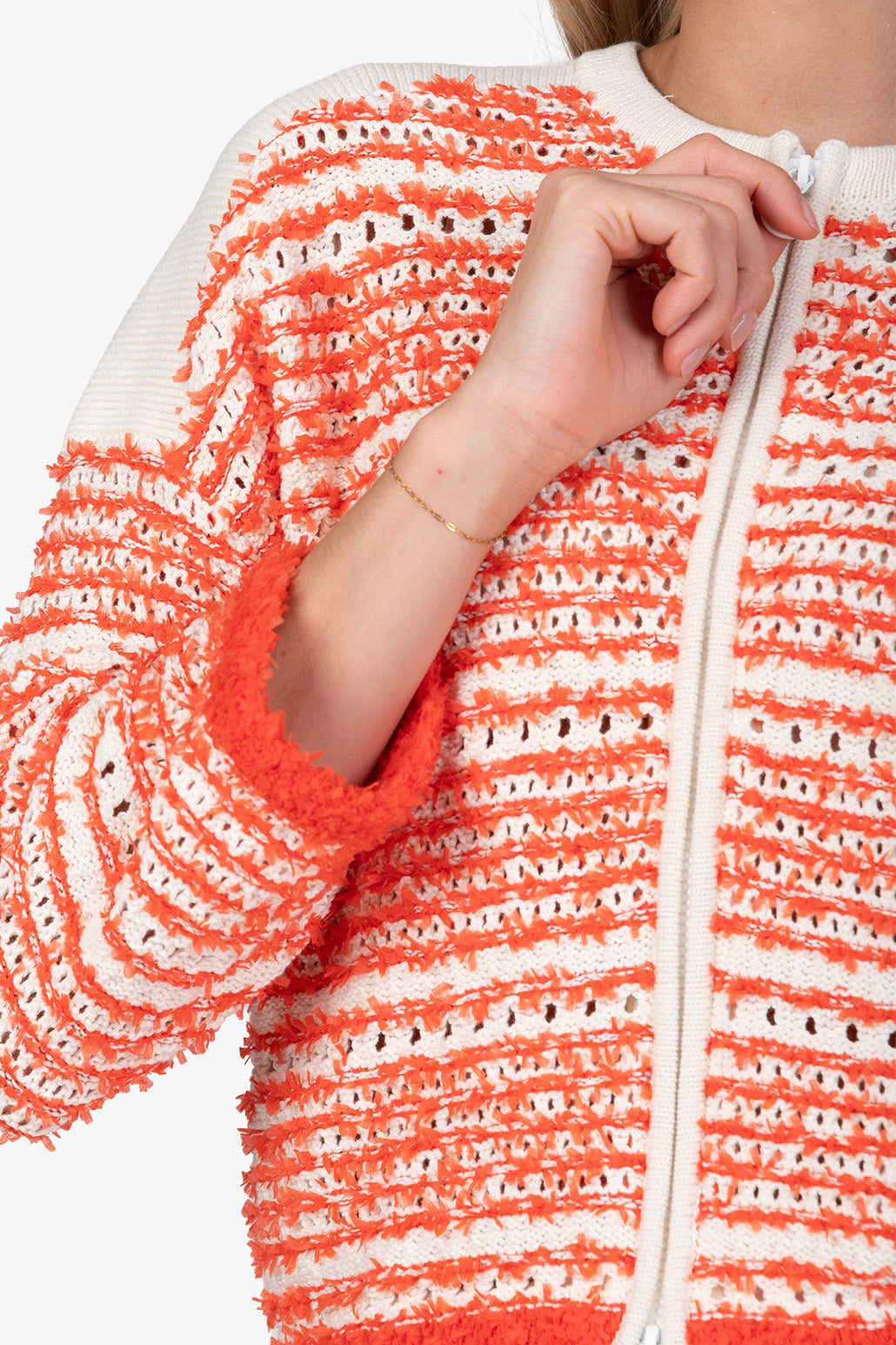 Czerwony sweter rozpinany Victory