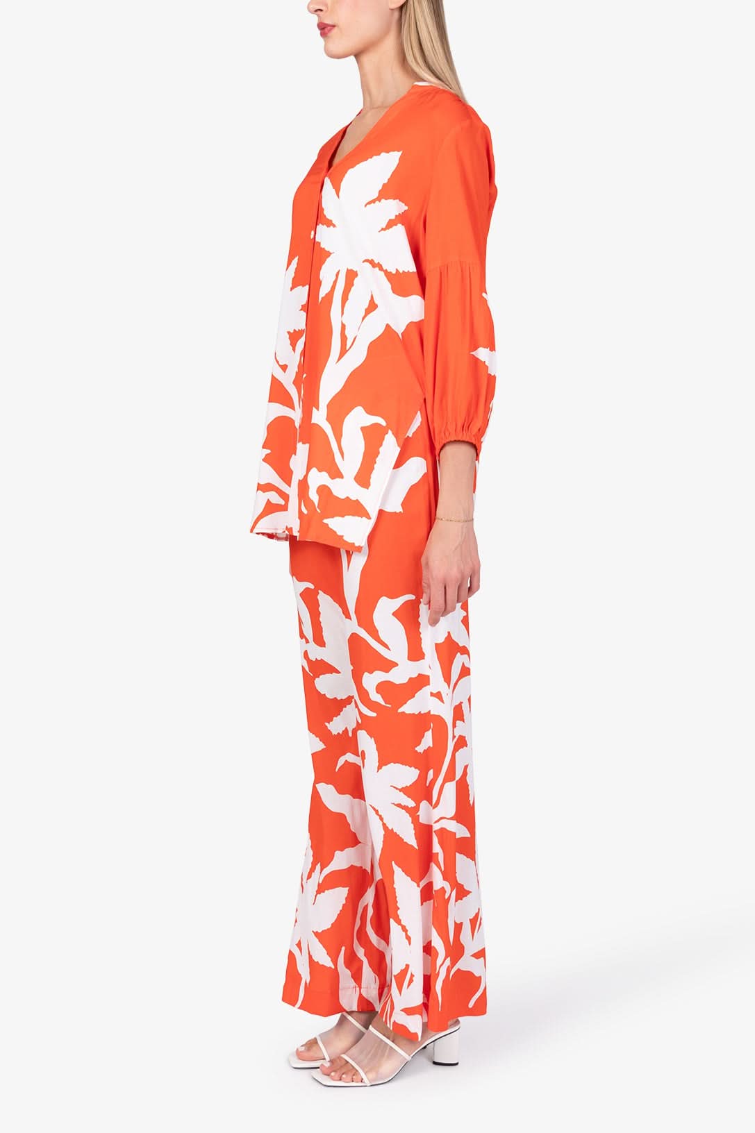 Red long viscose blouse Vadali