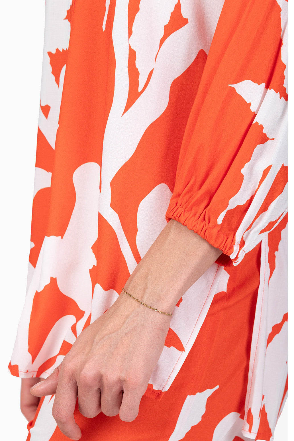 Czerwona bluzka długa z wiskozy Vadali