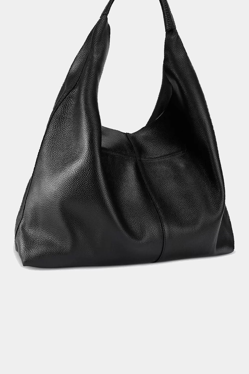 Czarna skórzana torebka Chelsea Lg Slouch Hobo