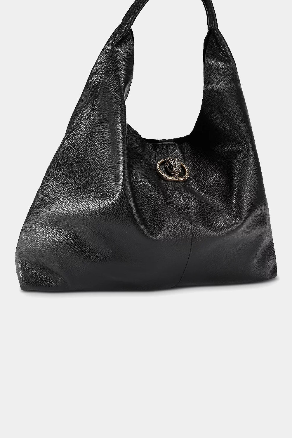 Czarna skórzana torebka Chelsea Lg Slouch Hobo