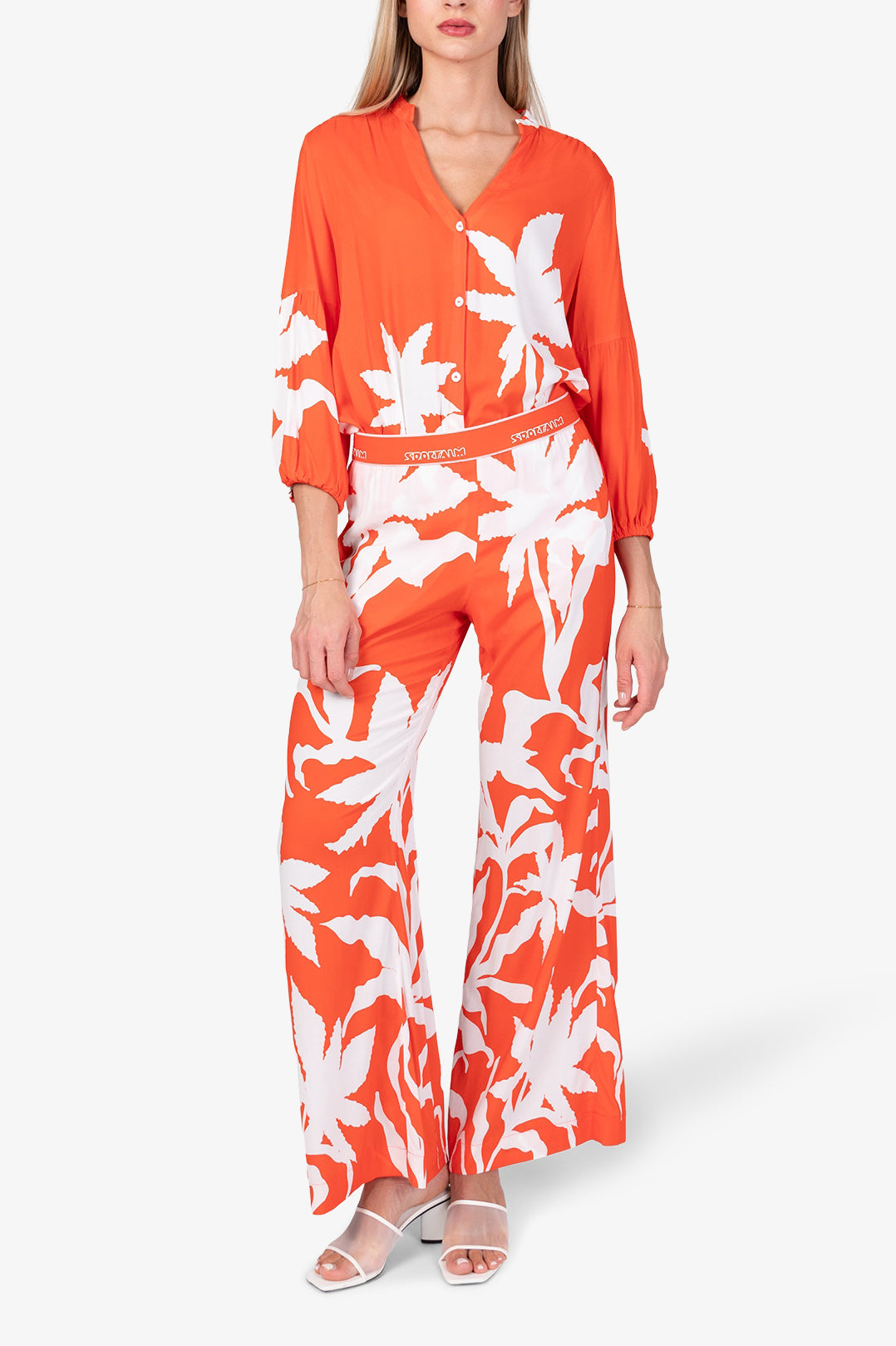 Czerwone spodnie z wiskozy Vilano