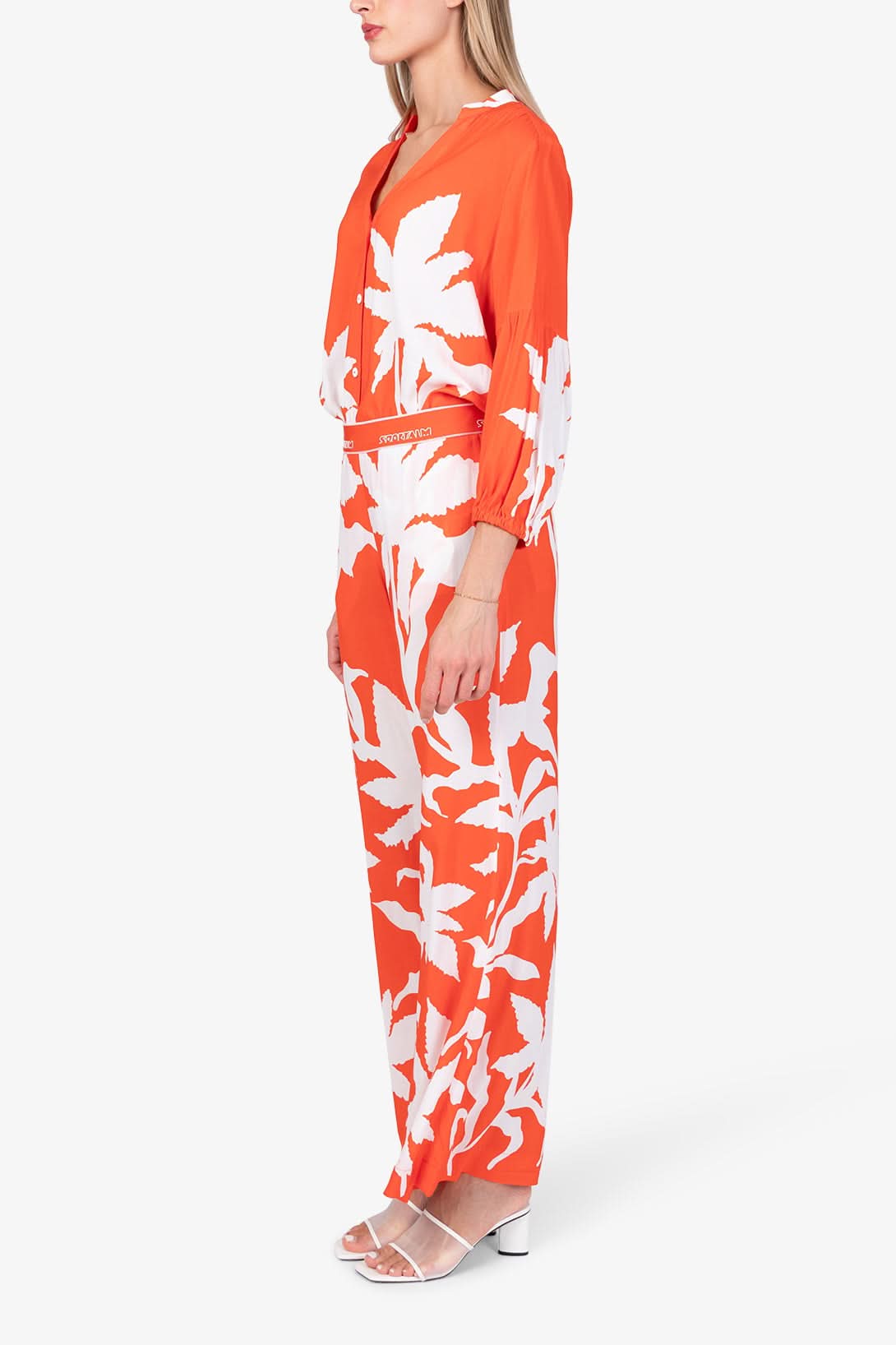 Red viscose Vilano trousers
