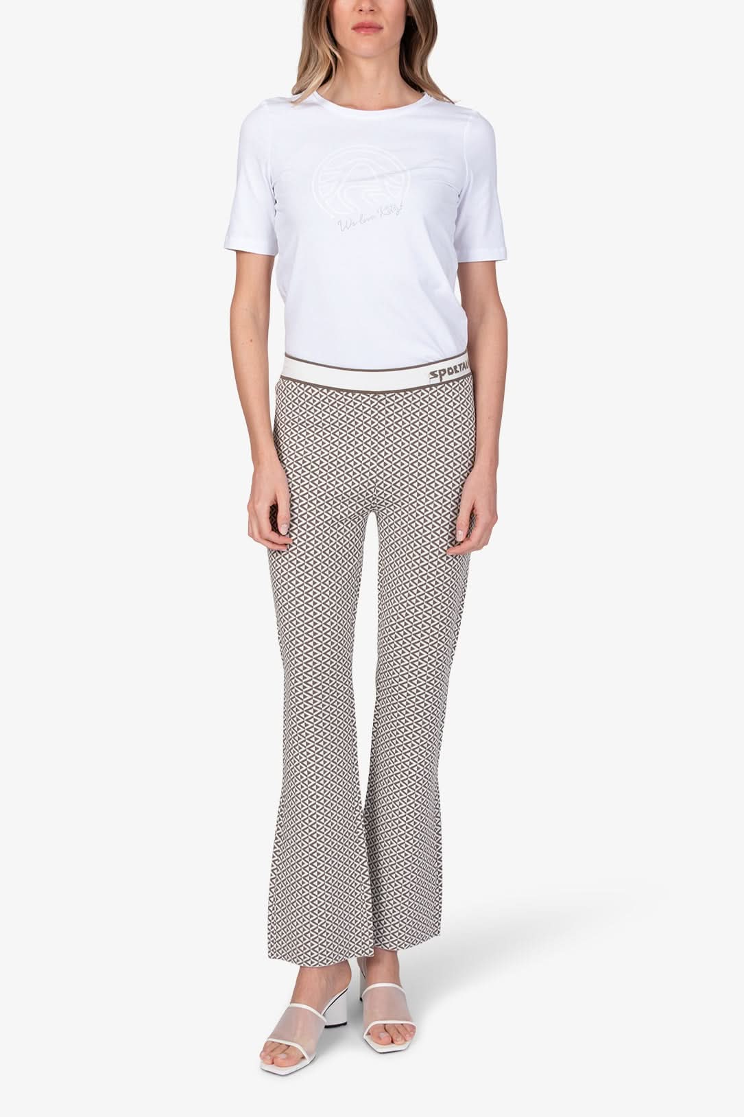 Brown Sol jacquard trousers