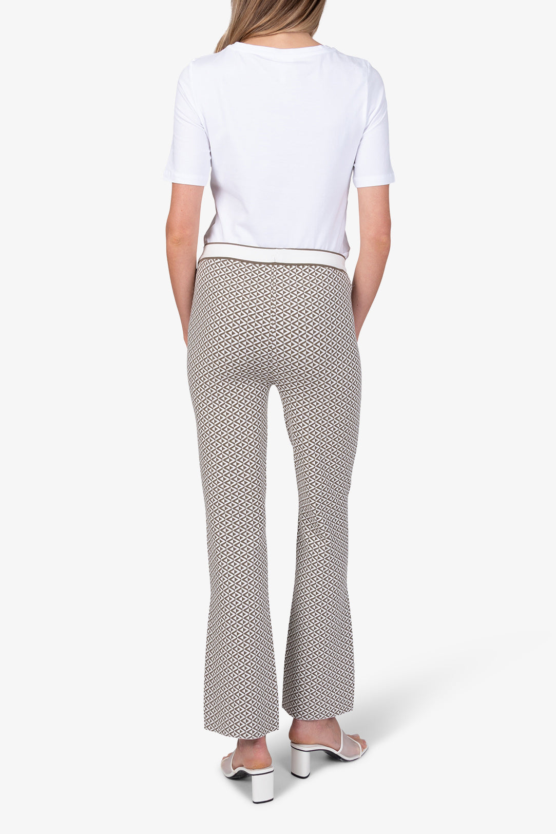 Brązowe spodnie żakardowe Sol