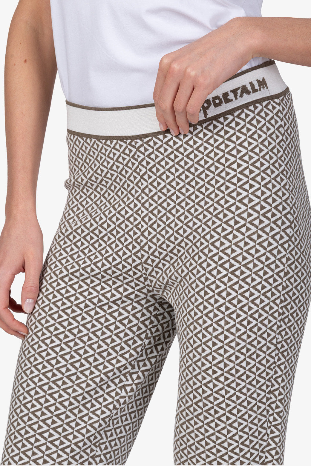 Brązowe spodnie żakardowe Sol