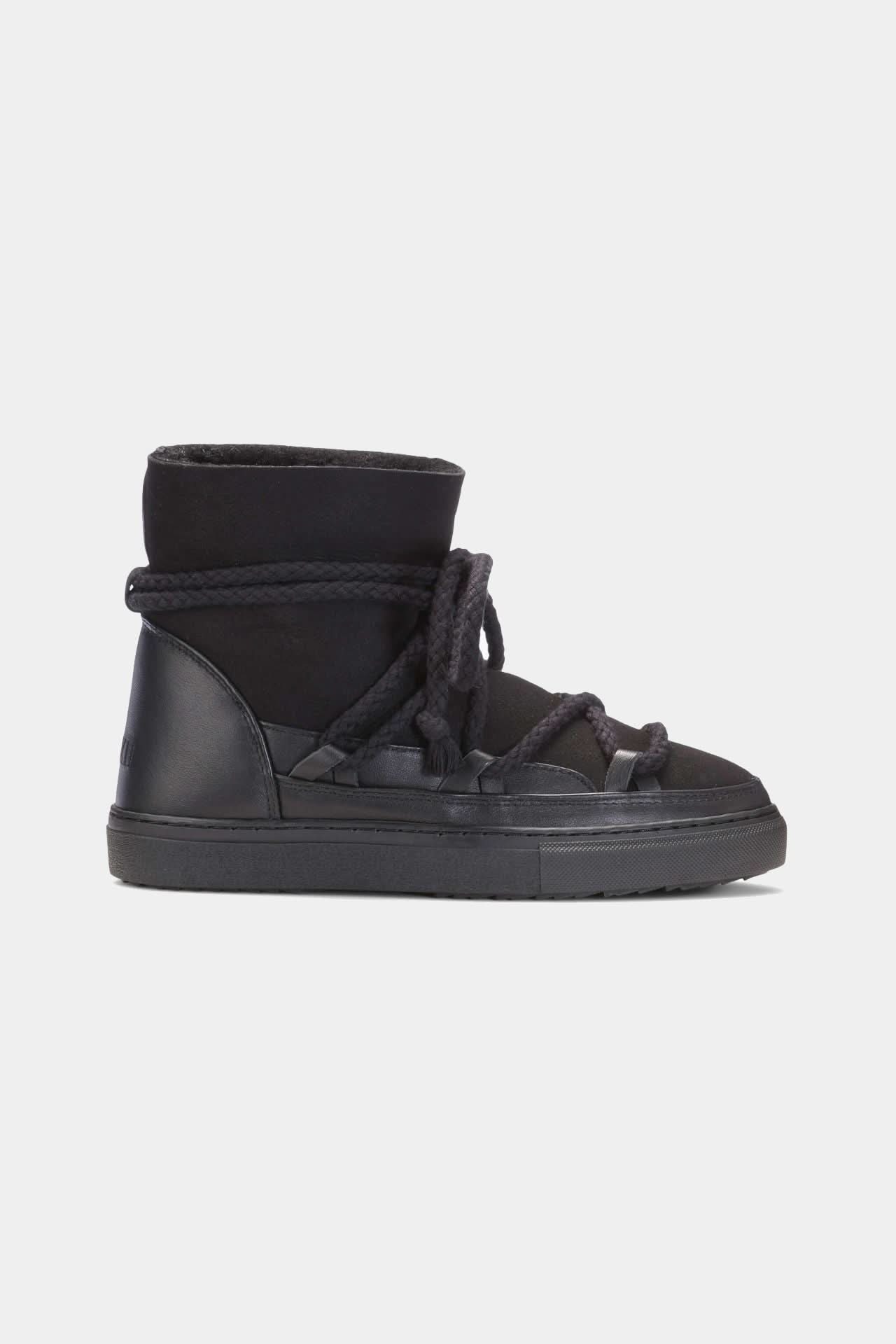 Classic Black Leather Winter Boots