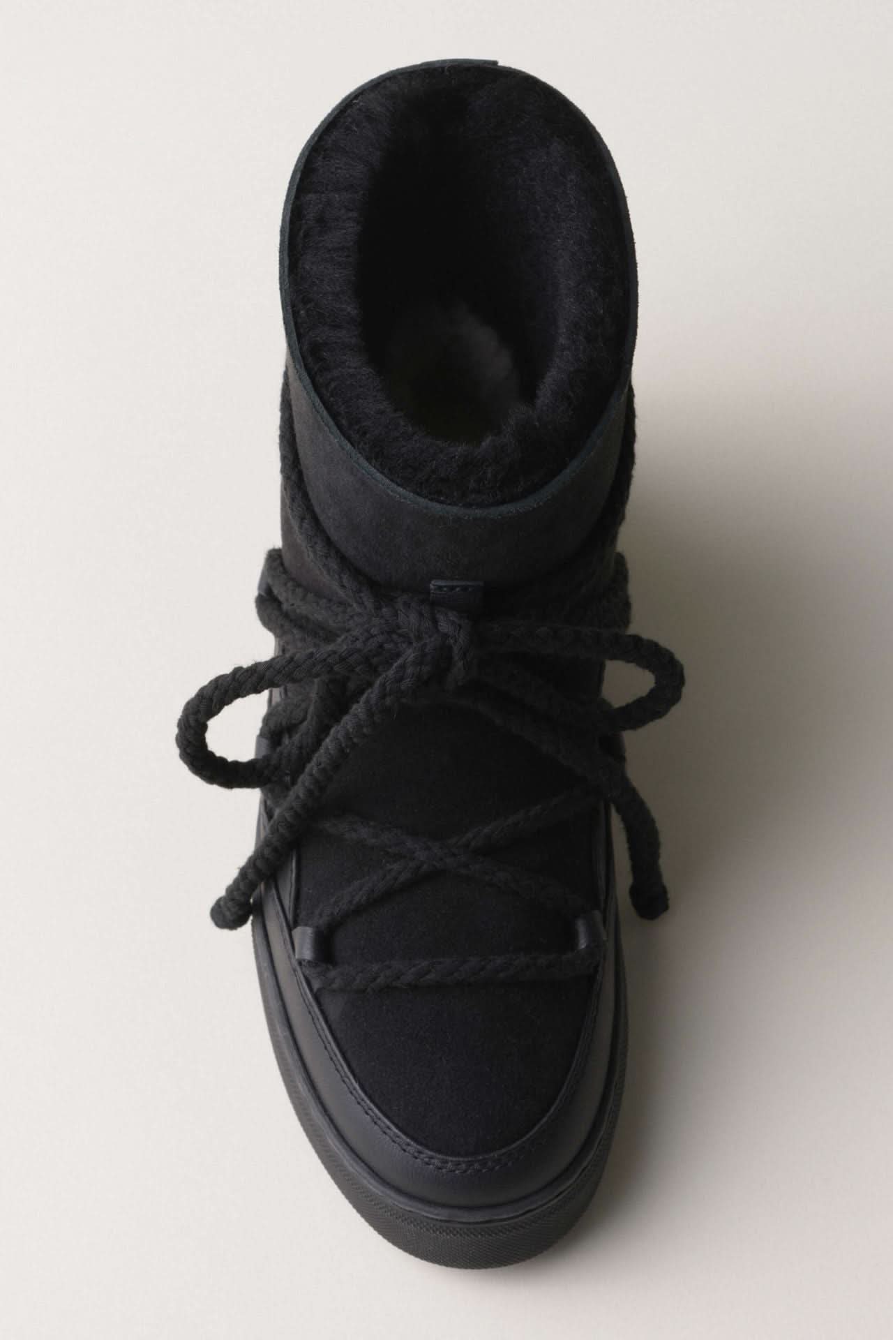 Classic Black Leather Winter Boots