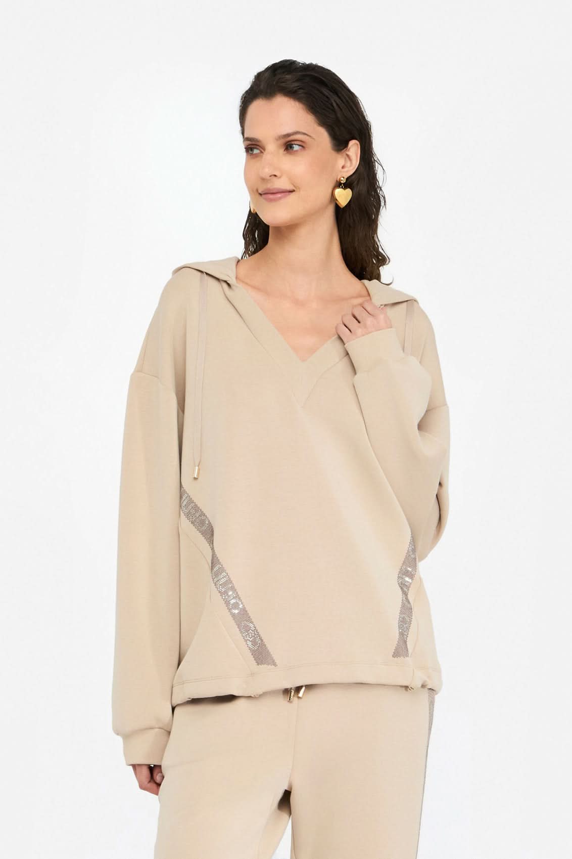 Beige hoodie