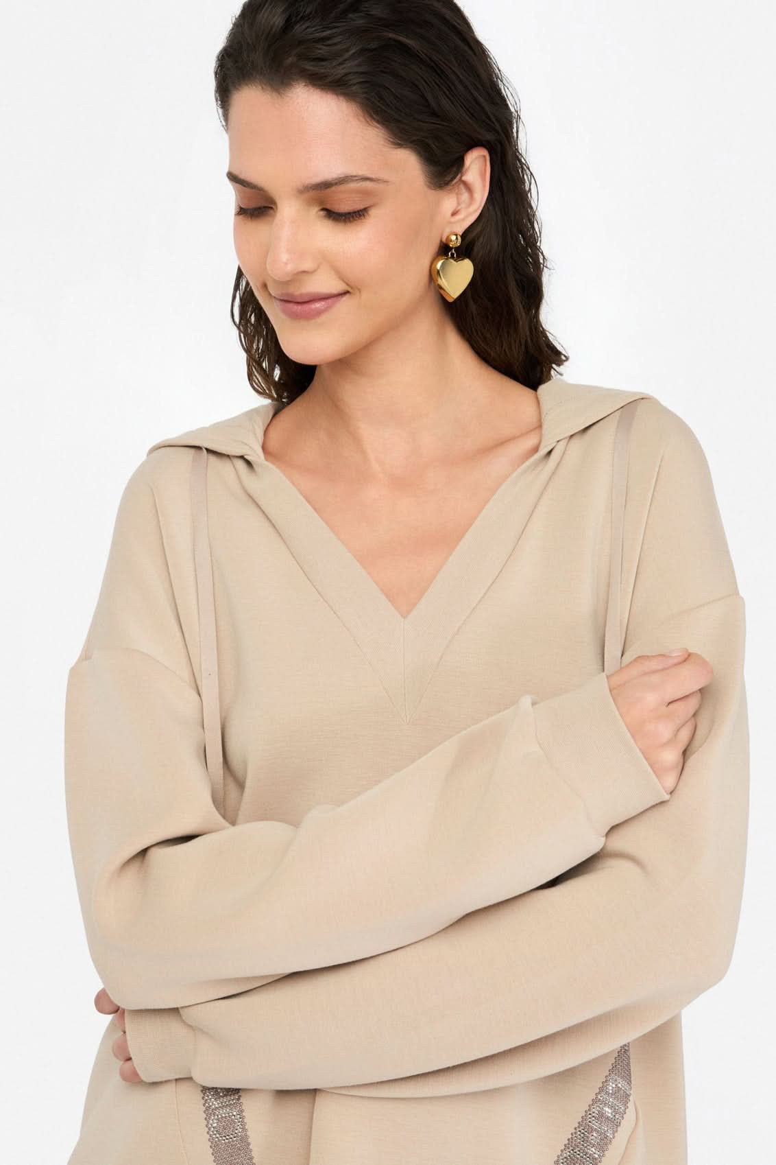 Beige hoodie