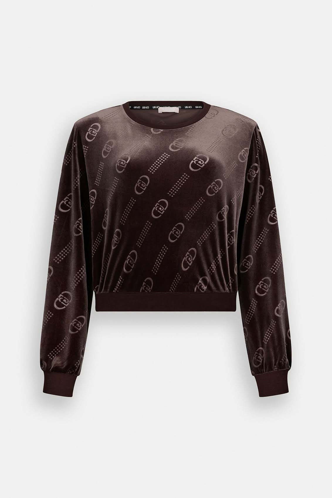 Czekoladowa bluza w logotypy