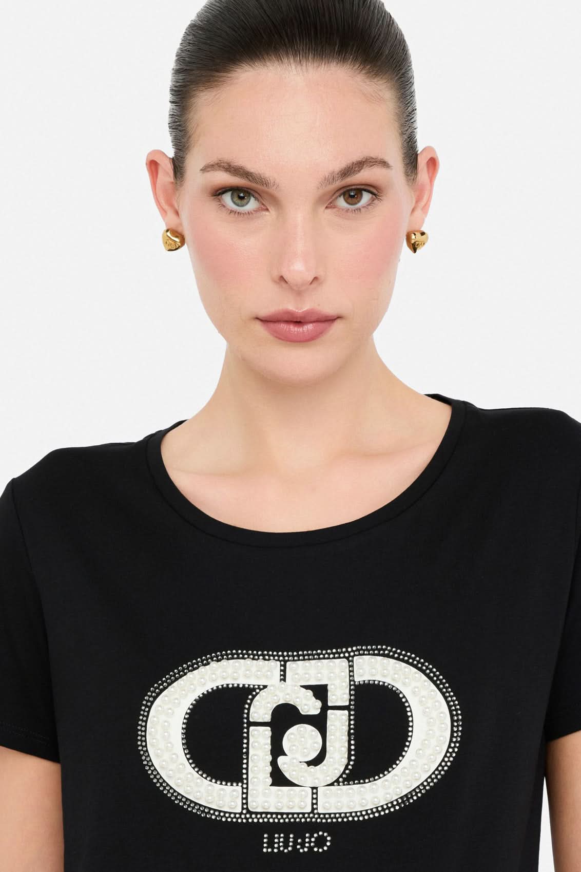 Czarny t-shirt damski