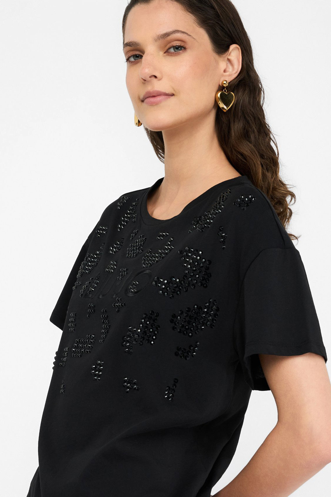 Czarny t-shirt damski